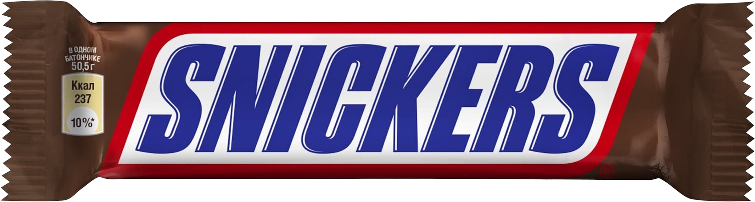 Изображение товара Батончик шоколадный SNICKERS с карамелью, арахисом и нугой, 50,5г