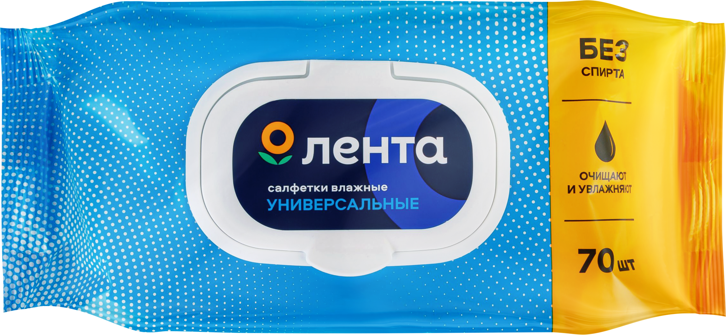 Изображение товара Влажные салфетки ЛЕНТА универсальные для очищения кожи, 70 шт Изображение товара Влажные салфетки ЛЕНТА универсальные для очищения кожи, 70 шт