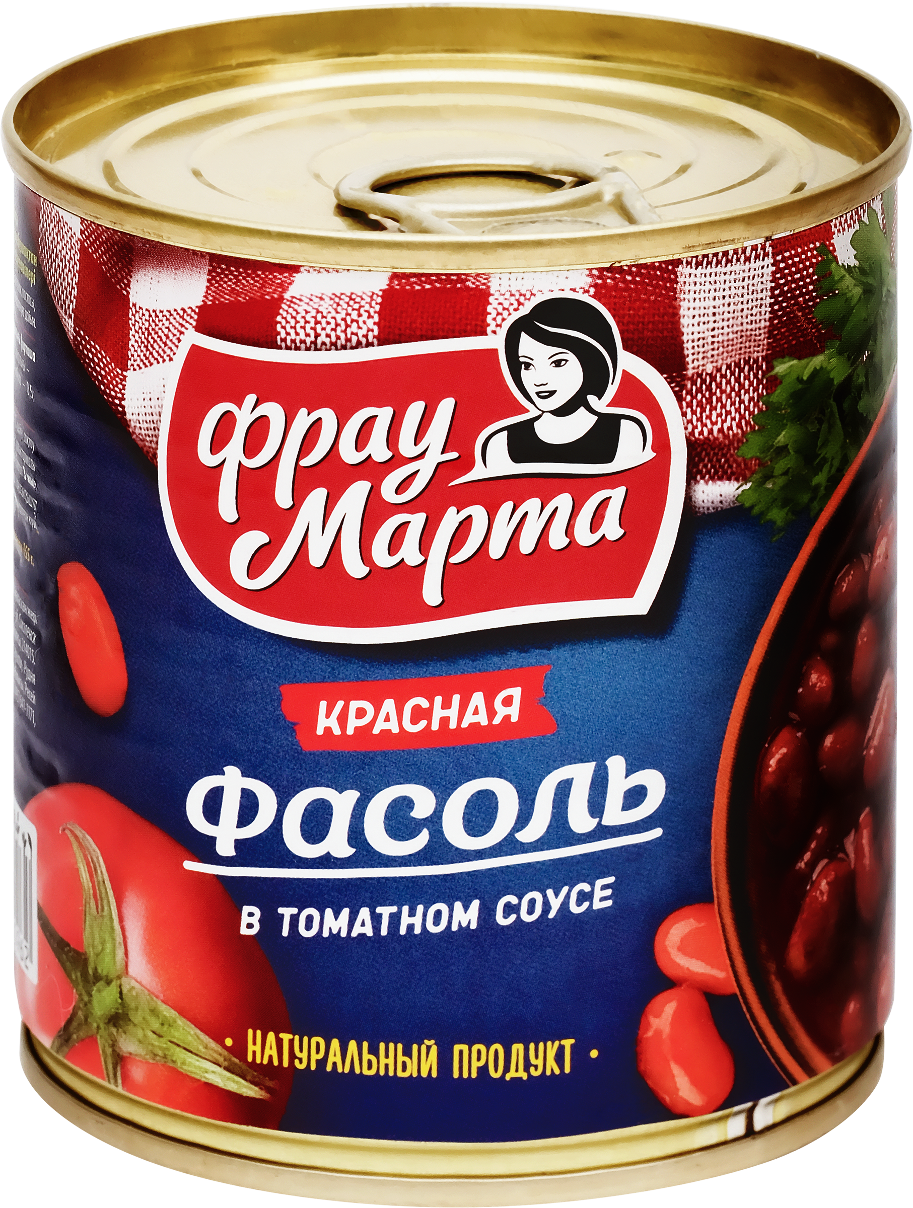 Изображение товара Фасоль красная ФРАУ МАРТА в томатном соусе 310г, консервированная, высший сорт