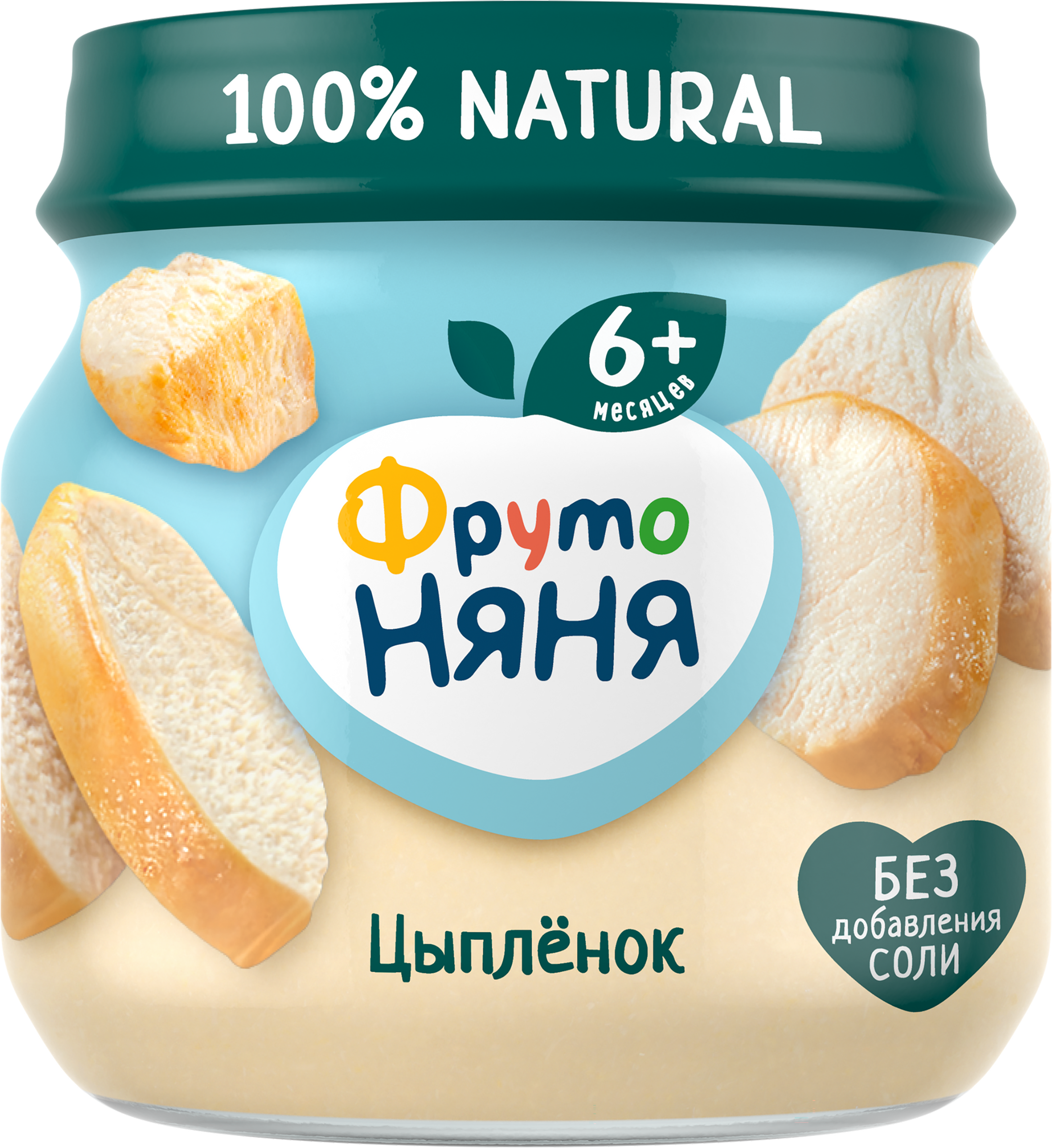 Изображение товара Пюре мясное ФРУТОНЯНЯ Цыпленок для детей с 6 месяцев, 80г