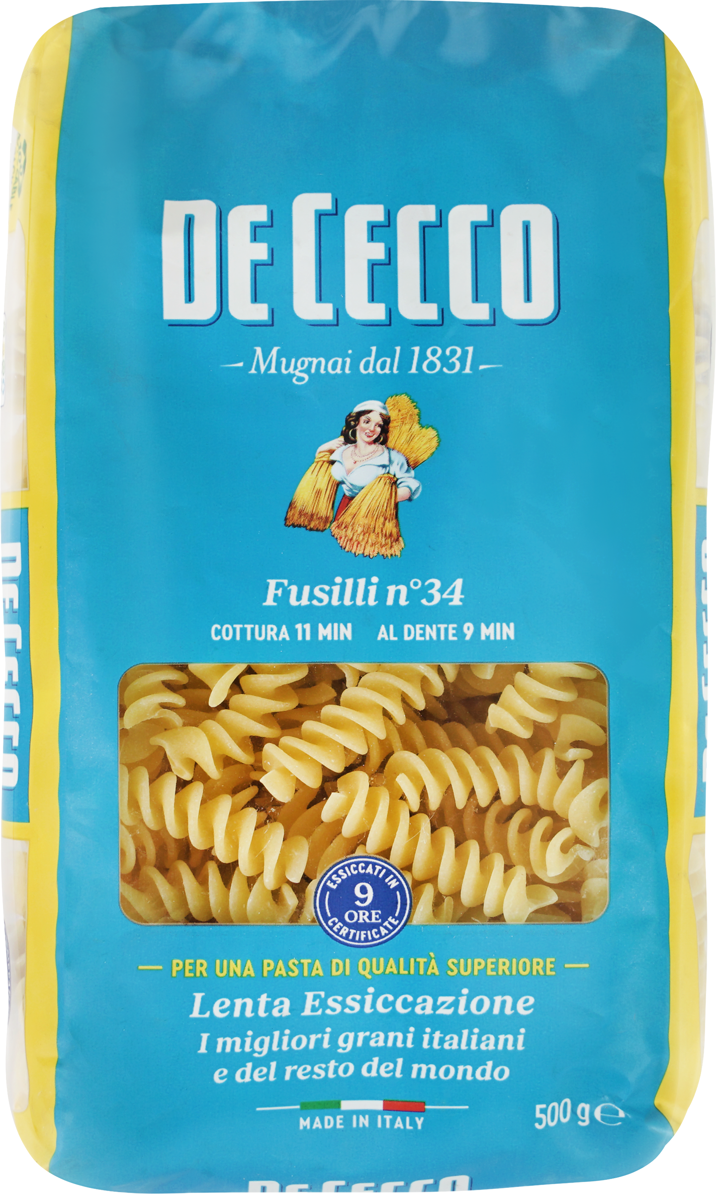 Изображение товара Макароны DE CECCO Fusilli №34 500 г итальянские спиральки для гарниров и пасты Изображение товара Макароны DE CECCO Fusilli №34 500 г итальянские спиральки для гарниров и пасты
