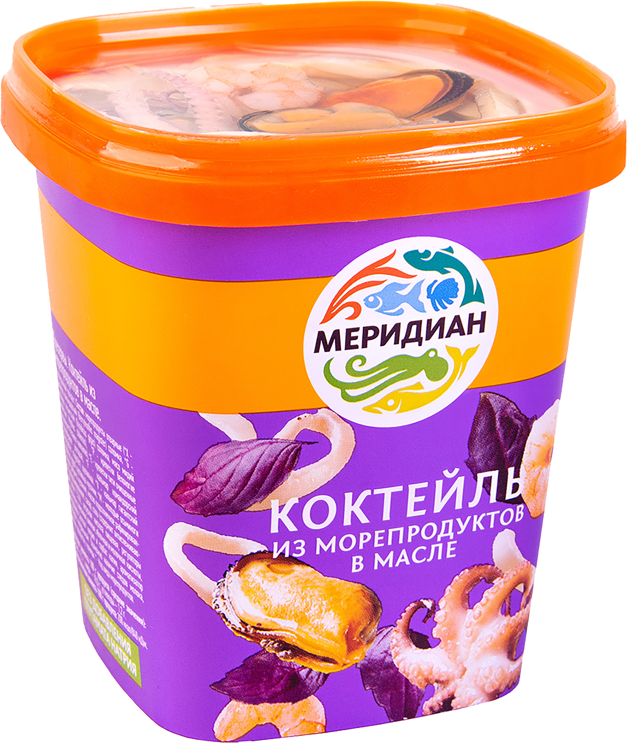 Изображение товара Коктейль из морепродуктов МЕРИДИАН в масле 415г вкусная закуска и ингредиент