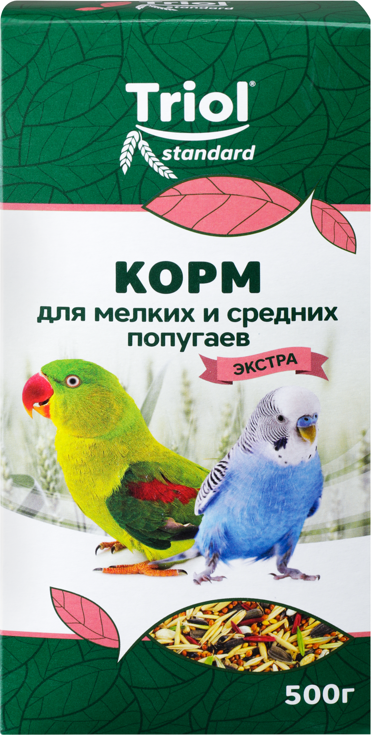 Изображение товара Корм для попугаев TRIOL Криспи-Экстра 500г сбалансированный зерновой состав