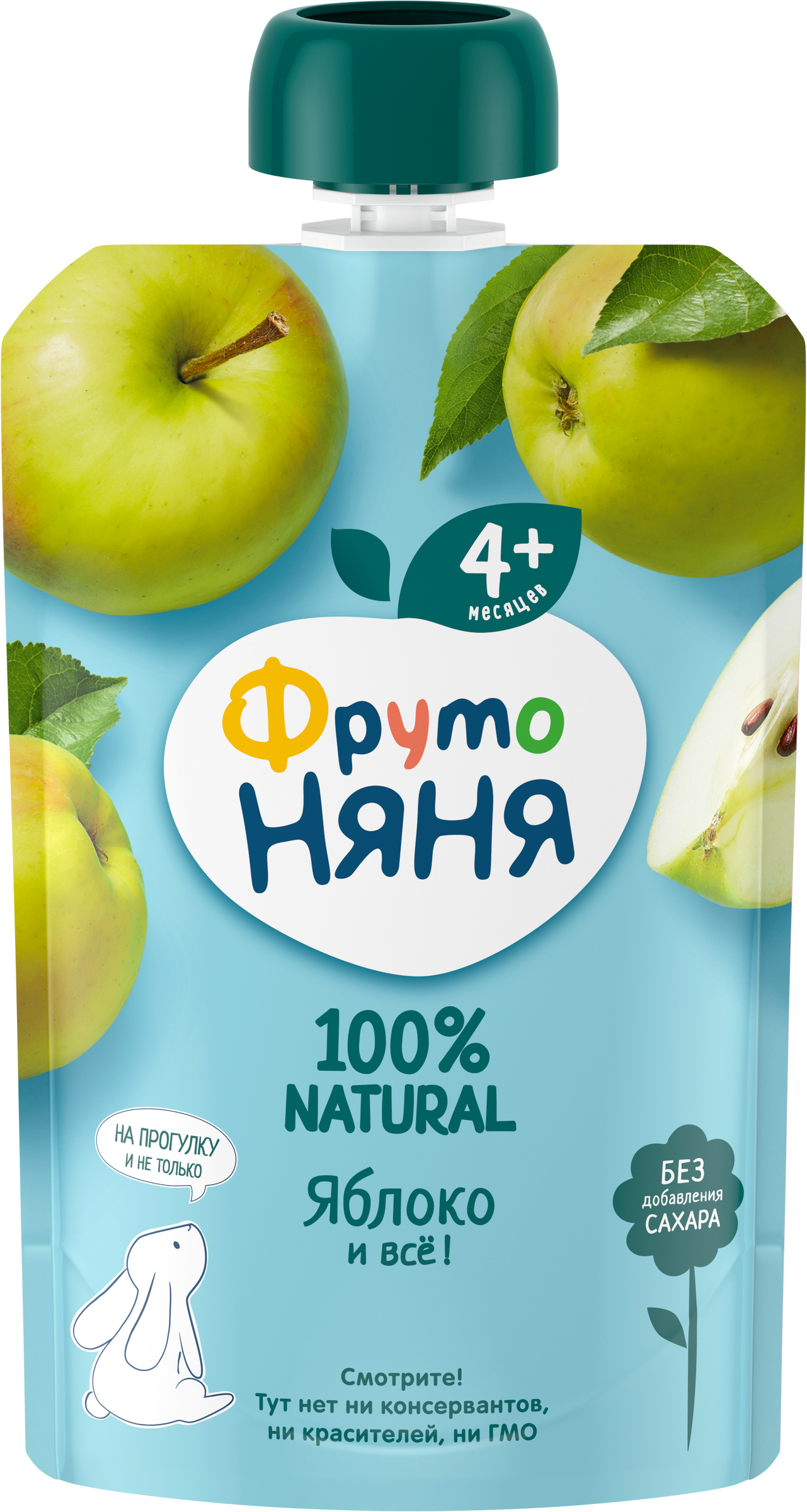 Изображение товара Пюре фруктовое ФРУТОНЯНЯ Яблоко для детей с 4 месяцев Изображение товара Пюре фруктовое ФРУТОНЯНЯ Яблоко для детей с 4 месяцев