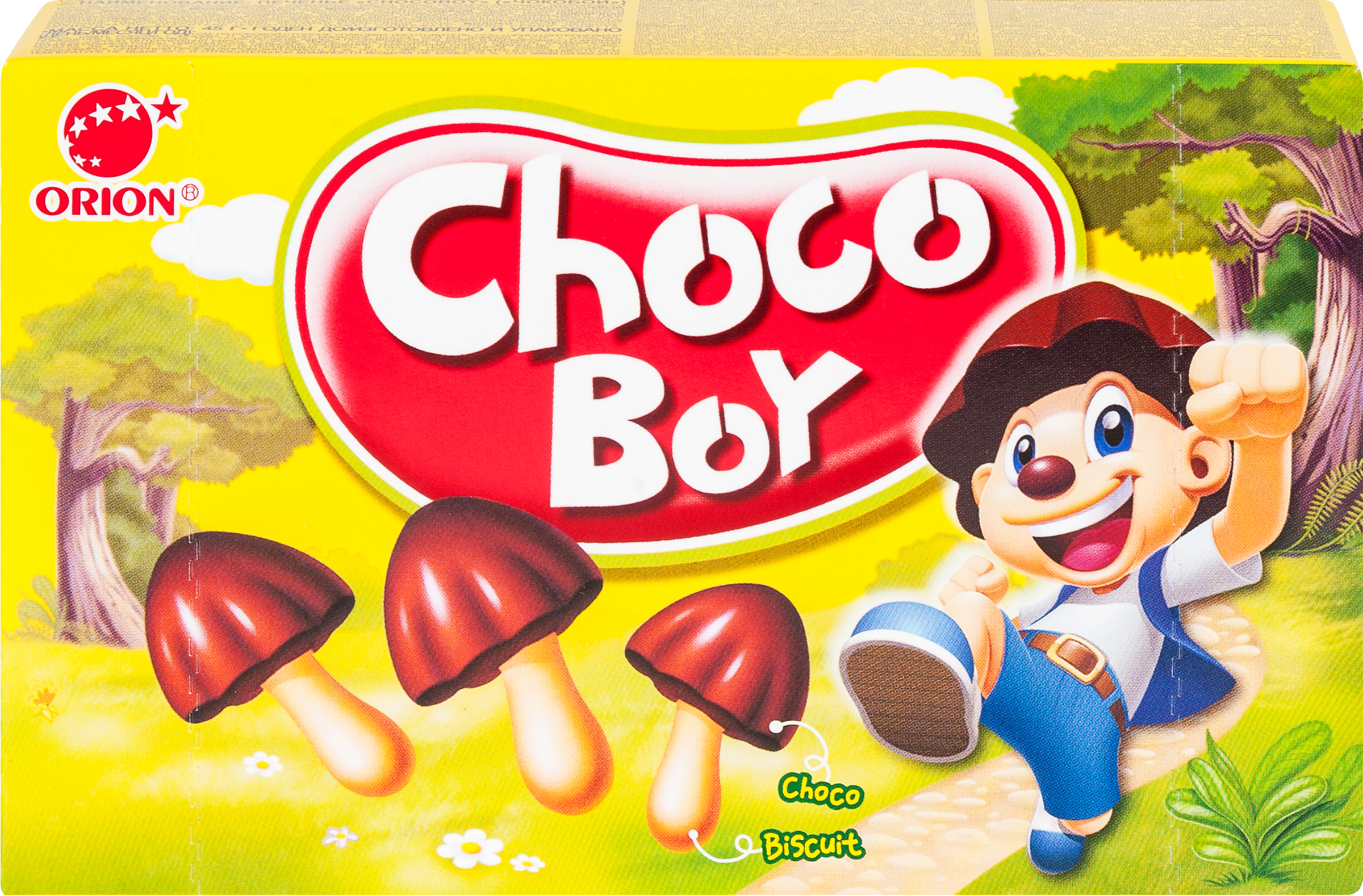 Изображение товара Печенье ORION Choco Boy бисквит с шоколадом, 45г Изображение товара Печенье ORION Choco Boy бисквит с шоколадом, 45г
