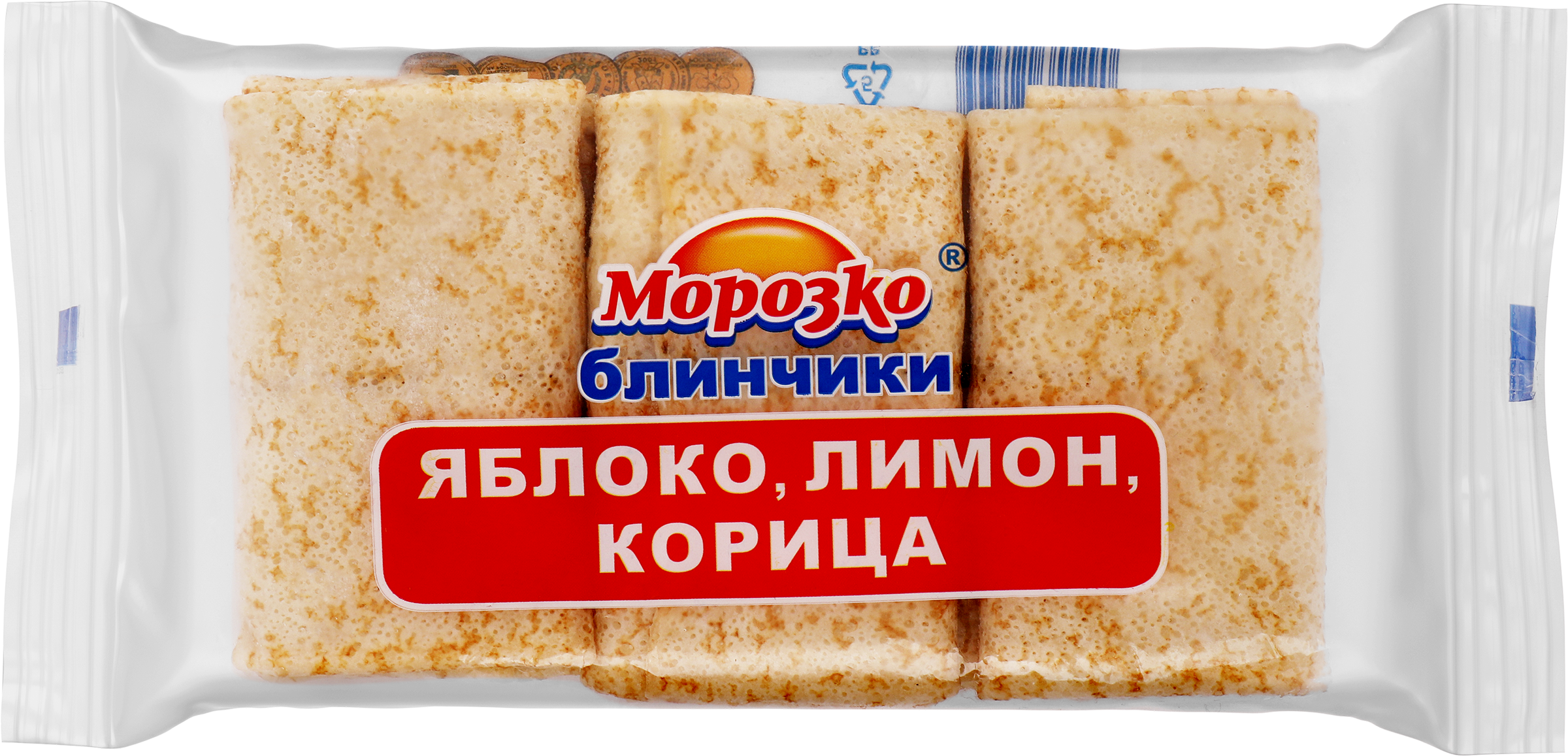 Изображение товара Быстрые блинчики с яблоком, лимоном и корицей МОРОЗКО, 210г