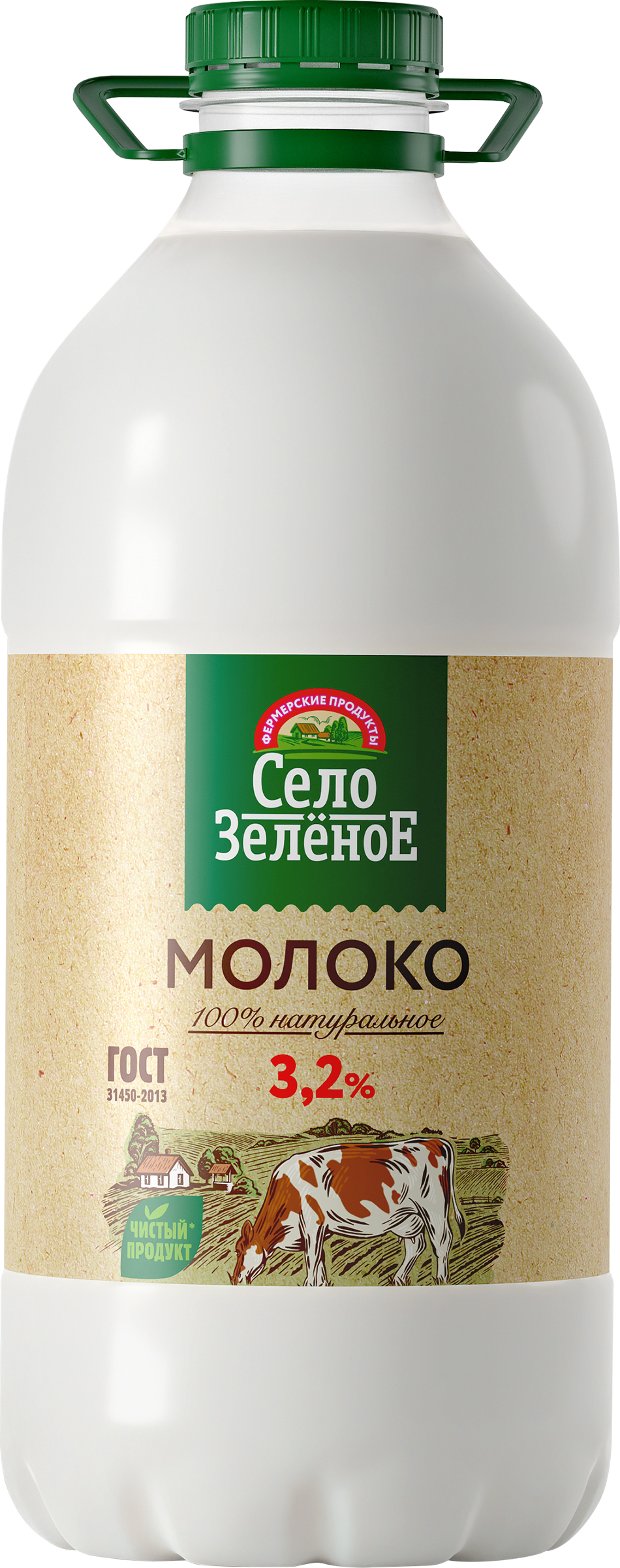 Изображение товара Пастеризованное молоко СЕЛО ЗЕЛЕНОЕ 3,2% 2000г натуральный продукт Изображение товара Пастеризованное молоко СЕЛО ЗЕЛЕНОЕ 3,2% 2000г натуральный продукт