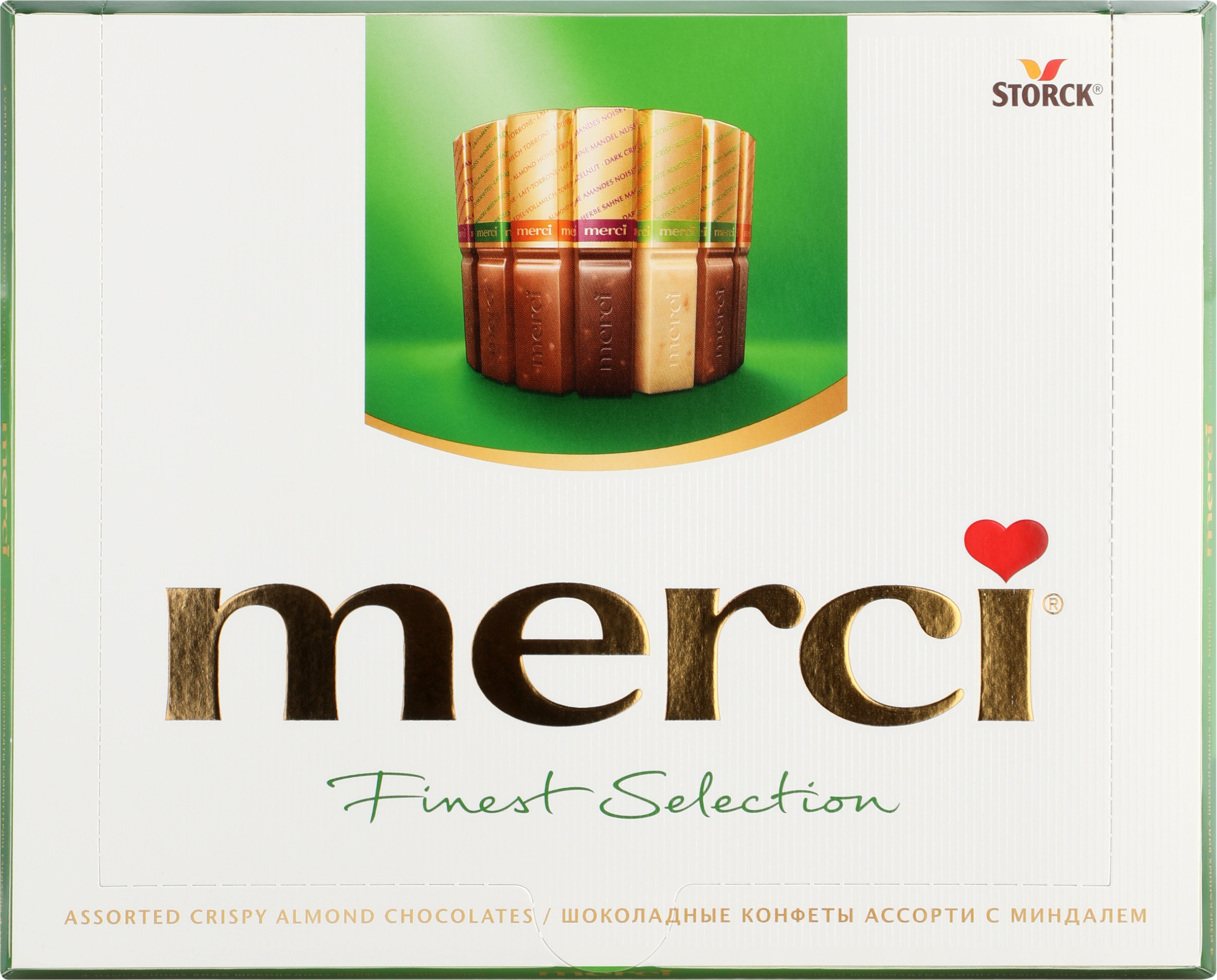 Изображение товара Конфеты MERCI Finest selection Ассорти с миндалем 250г шоколадные подарочные сладости