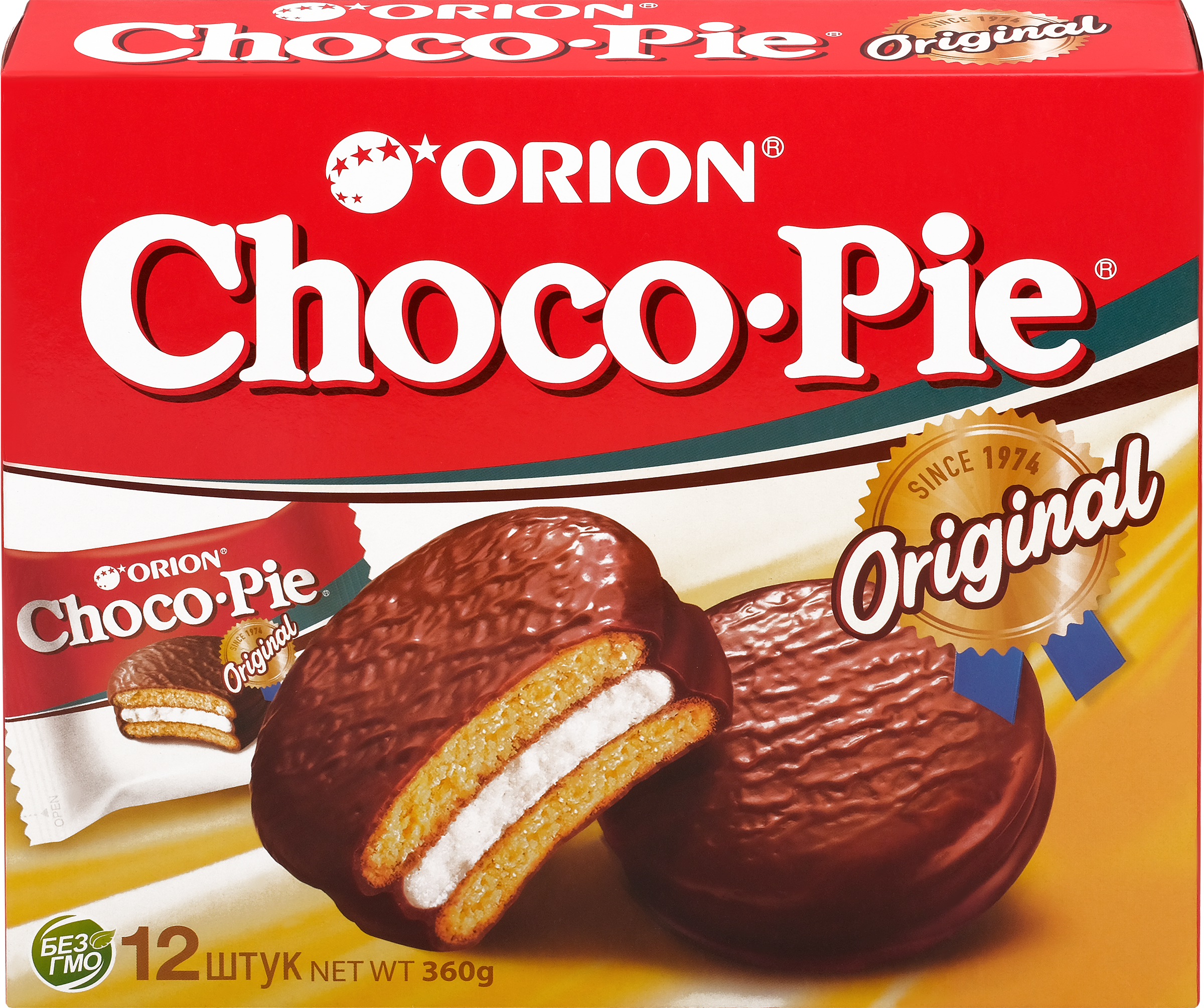 Изображение товара Пирожное ORION Choco Pie 12шт, 360г Изображение товара Пирожное ORION Choco Pie 12шт, 360г