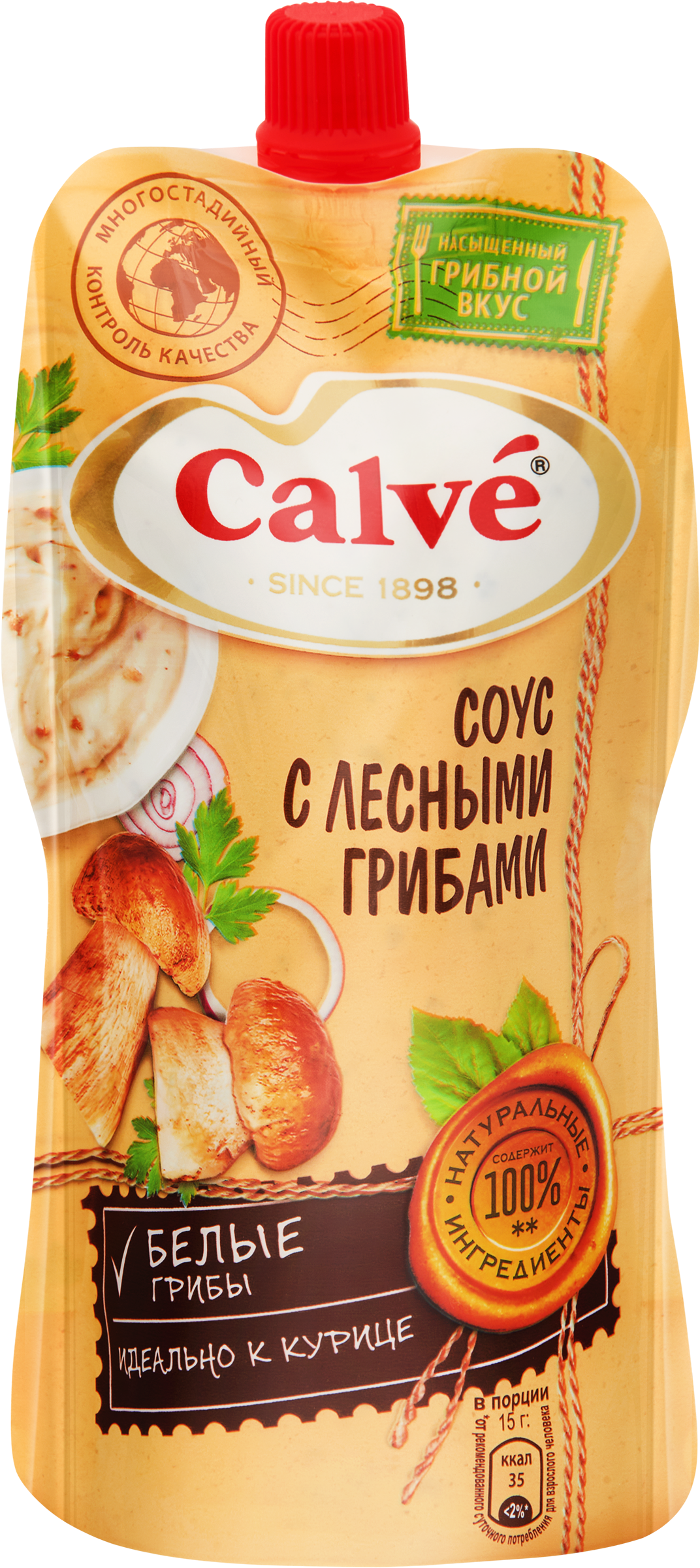 Изображение товара Соус CALVE с лесными грибами 230 г - ароматный грибной соус высокого качества