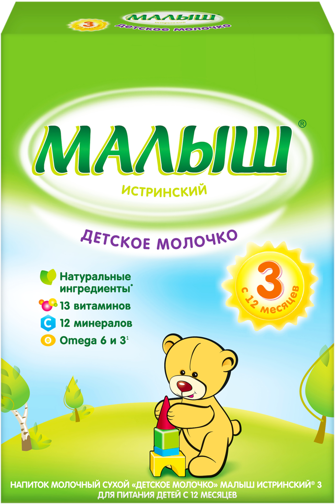 Изображение товара Молочко детское МАЛЫШ ИСТРИНСКИЙ 3 350г от 12 месяцев натуральное питание Изображение товара Молочко детское МАЛЫШ ИСТРИНСКИЙ 3 350г от 12 месяцев натуральное питание