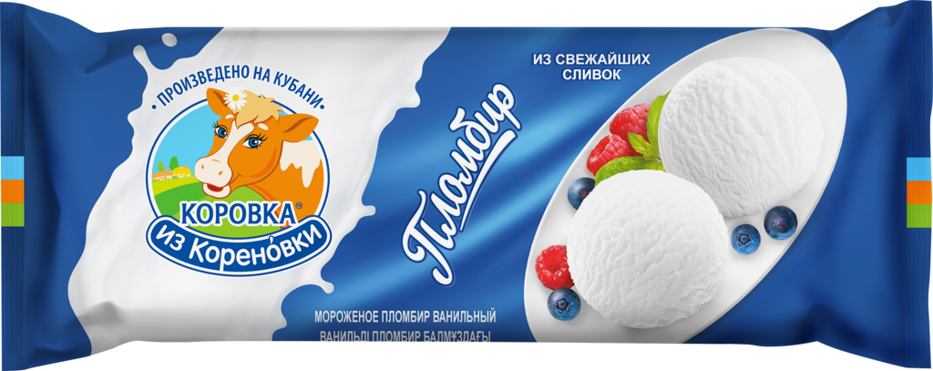 Изображение товара Мороженое КОРОВКА ИЗ КОРЕНОВКИ Пломбир 15%, без змж, 1000г