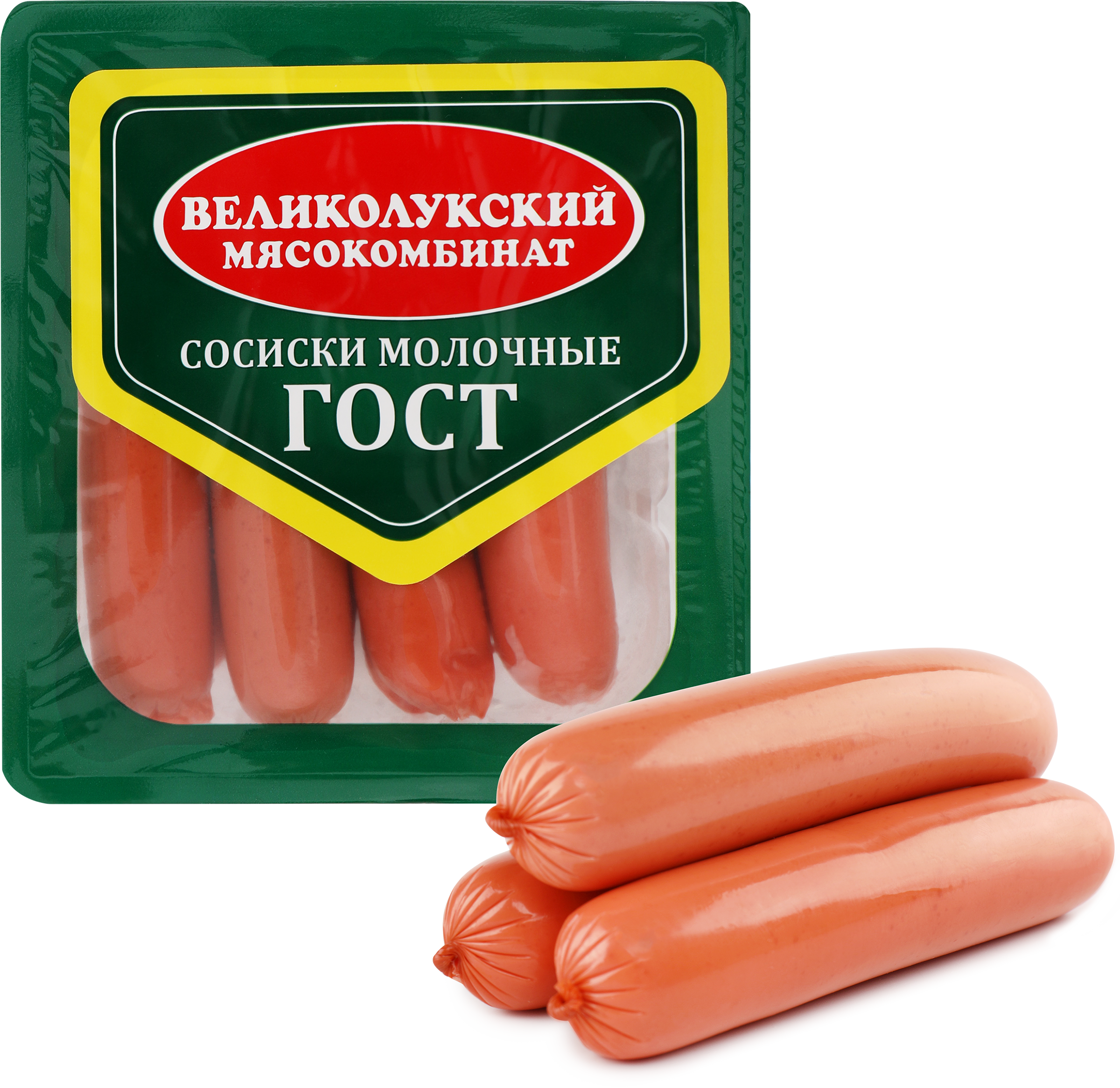 Изображение товара Сосиски МК ВЕЛИКОЛУКСКИЙ Молочные ГОСТ, 330г Изображение товара Сосиски МК ВЕЛИКОЛУКСКИЙ Молочные ГОСТ, 330г