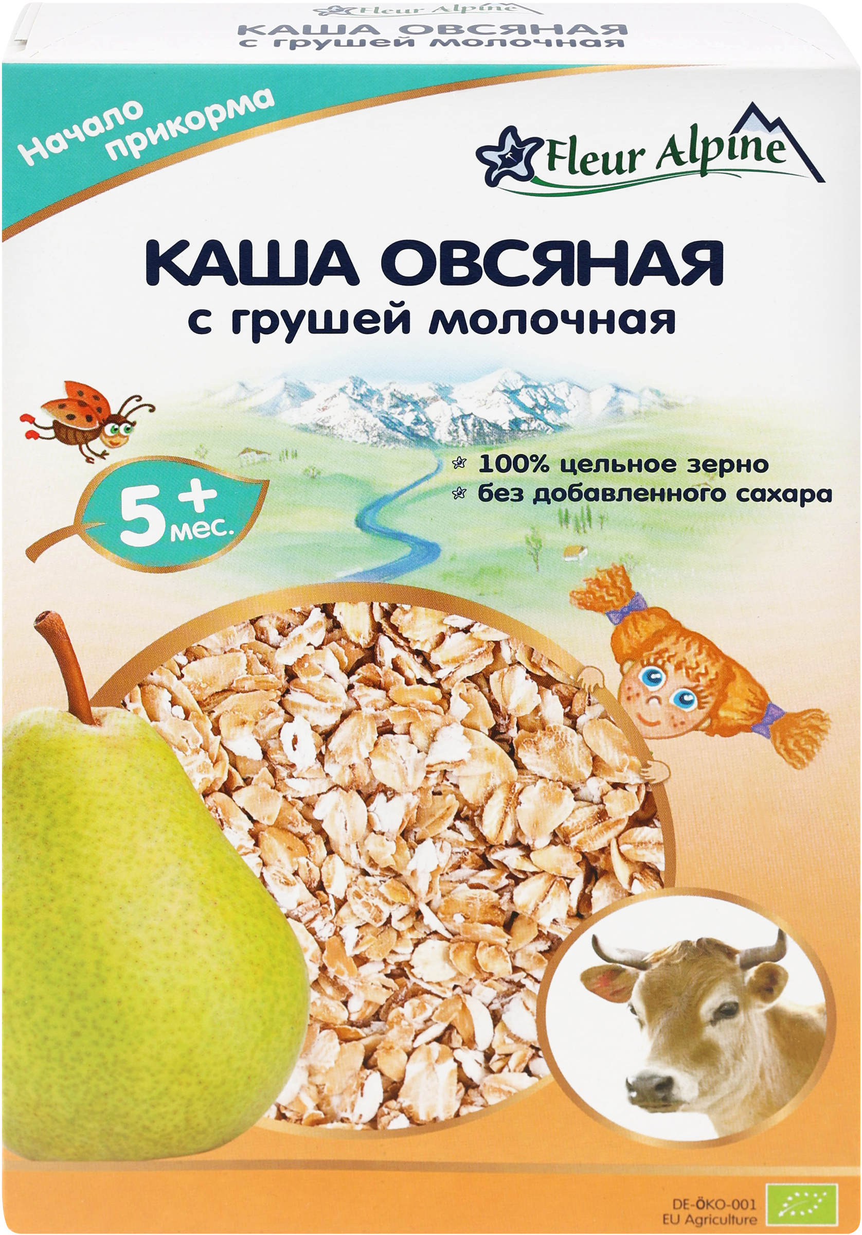 Изображение товара Каша овсяная FLEUR ALPINE молочная с грушей с 5 месяцев 200г