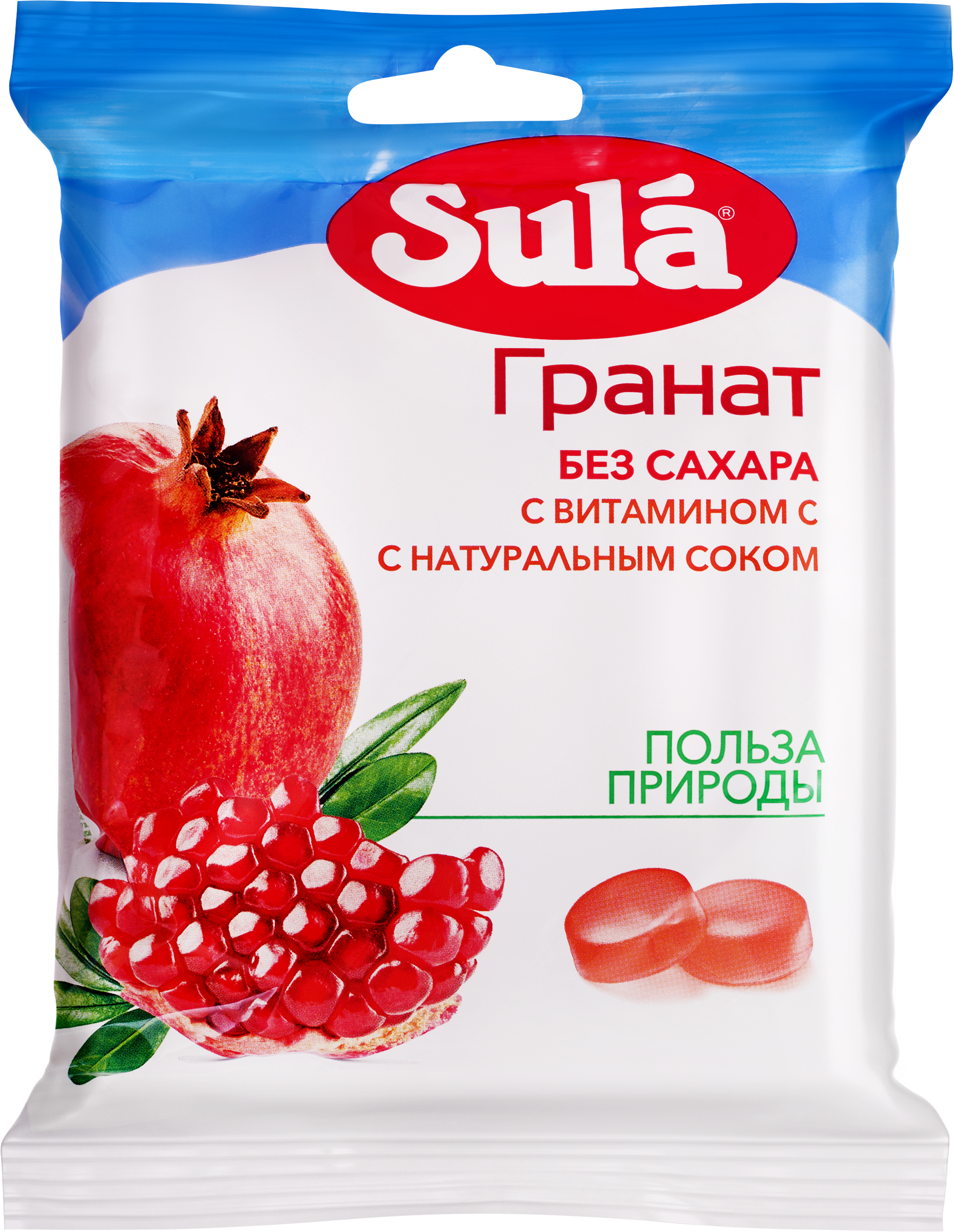 Изображение товара Карамель леденцовая SULA Гранат без сахара 60г натуральная и полезная Изображение товара Карамель леденцовая SULA Гранат без сахара 60г натуральная и полезная