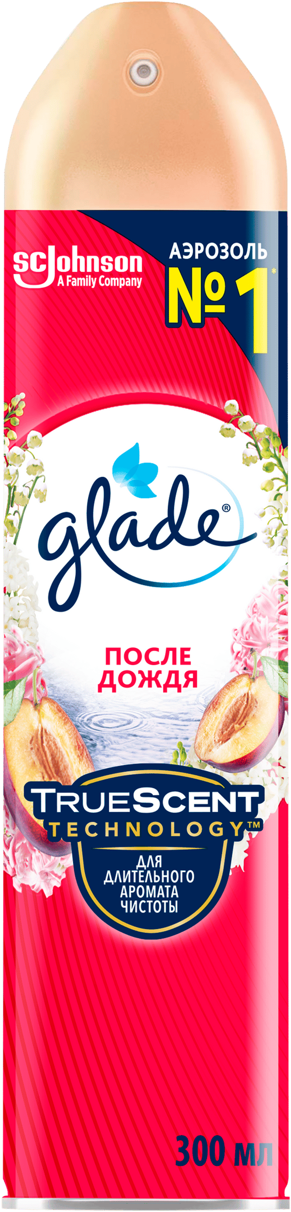 Изображение товара Освежитель воздуха GLADE После дождя, 300мл Изображение товара Освежитель воздуха GLADE После дождя, 300мл