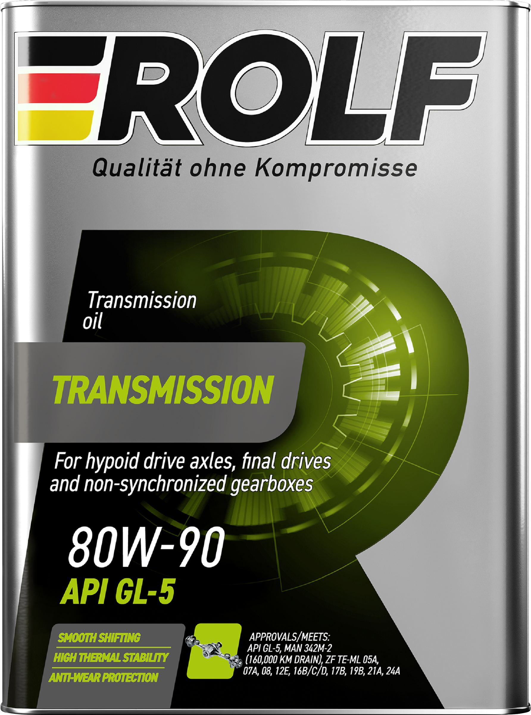Изображение товара Масло трансмиссионное ROLF 80W-90 GL-5, 4л Изображение товара Масло трансмиссионное ROLF 80W-90 GL-5, 4л