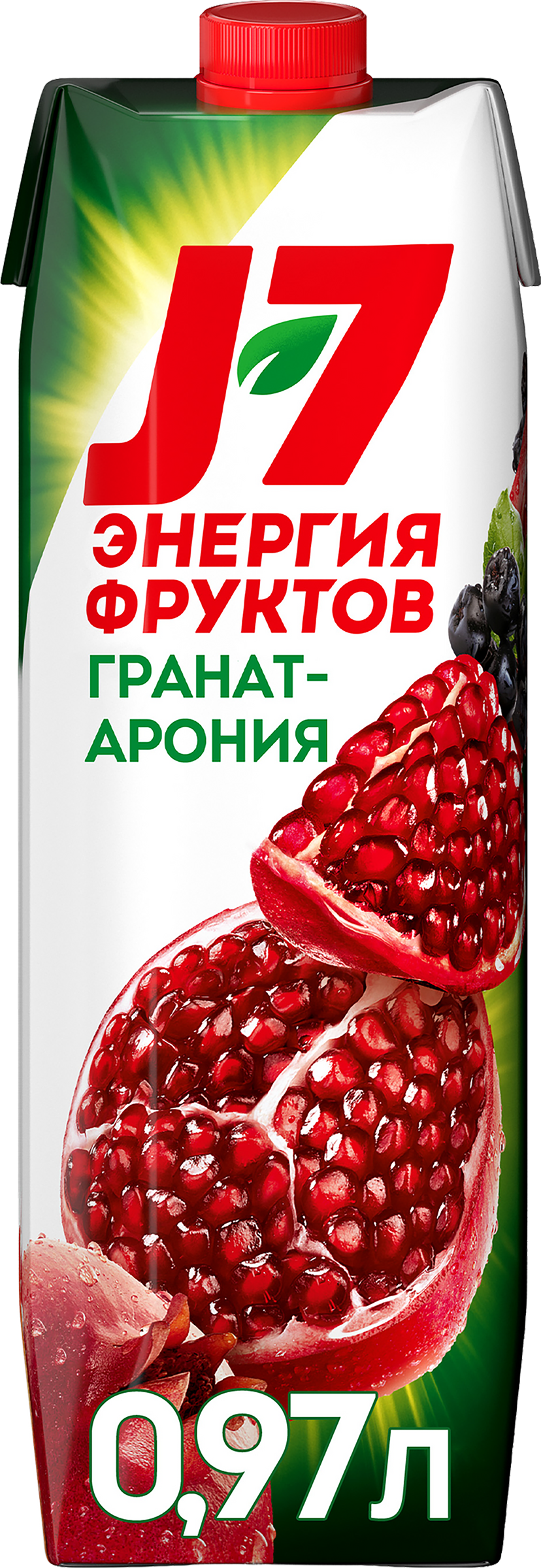 Изображение товара Нектар J7 Гранат и черноплодная рябина 0. 97л - полезный фруктовый напиток