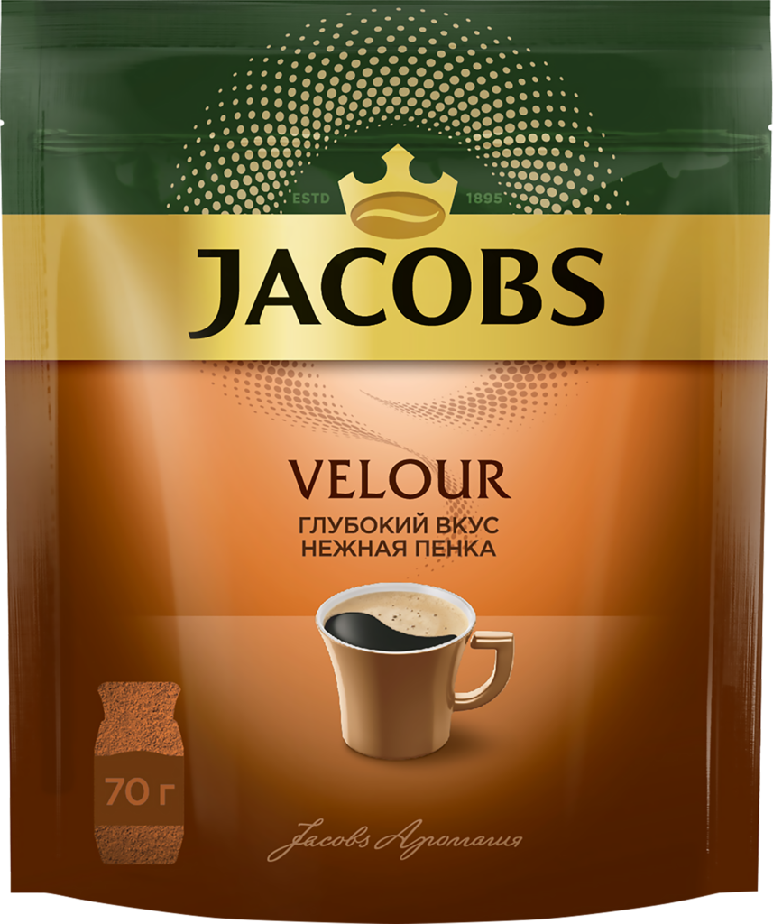 Изображение товара Кофе растворимый MONARCH Velour натуральный 70г насыщенный вкус и нежная пенка