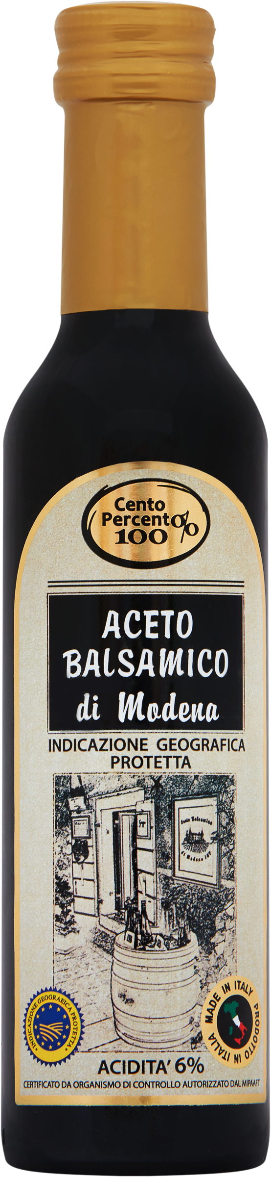 Изображение товара Уксус бальзамический CENTO PERCENTO из Модены, 250г Изображение товара Уксус бальзамический CENTO PERCENTO из Модены, 250г