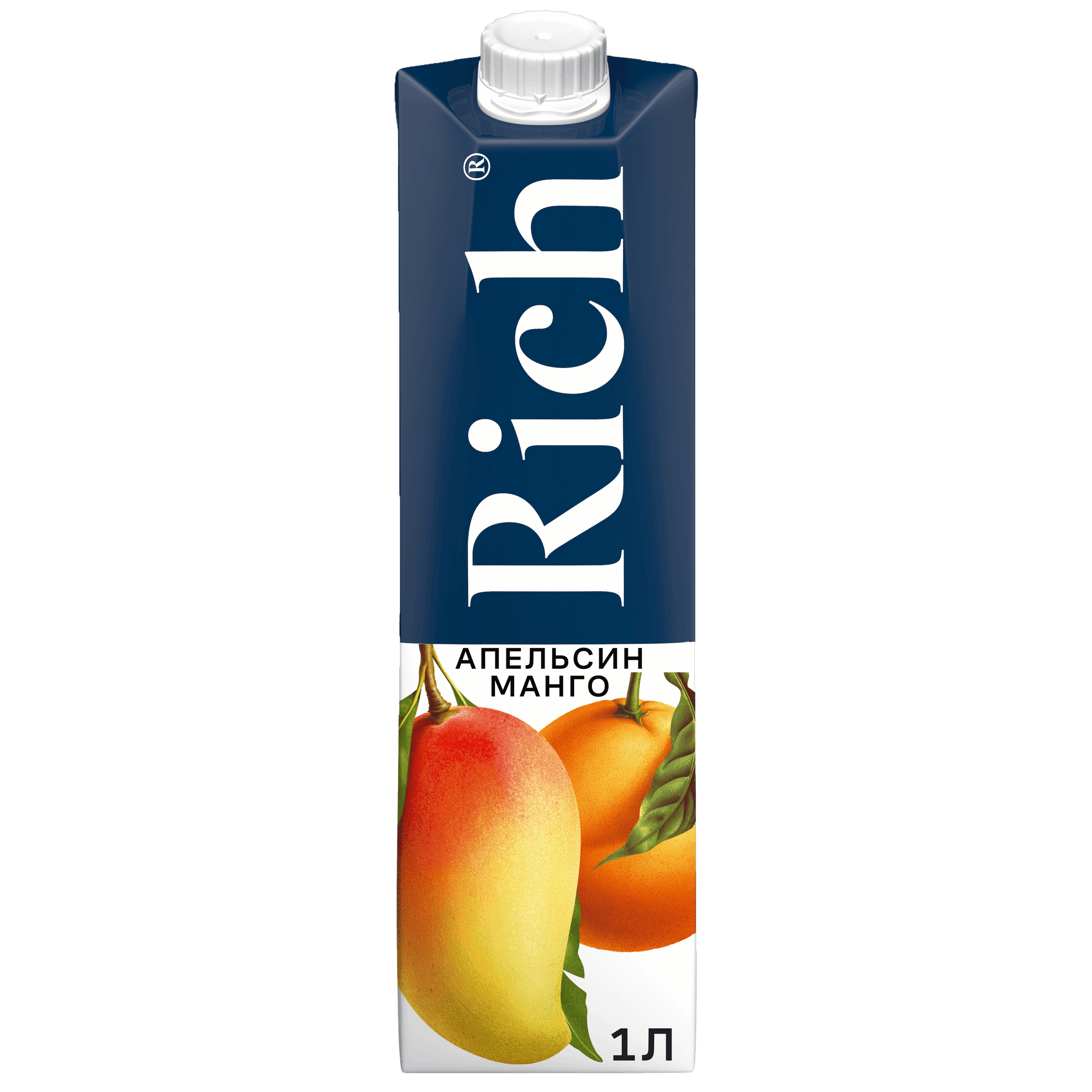 Изображение товара Нектар RICH Апельсин-Манго 1 л - насыщенный тропический вкус