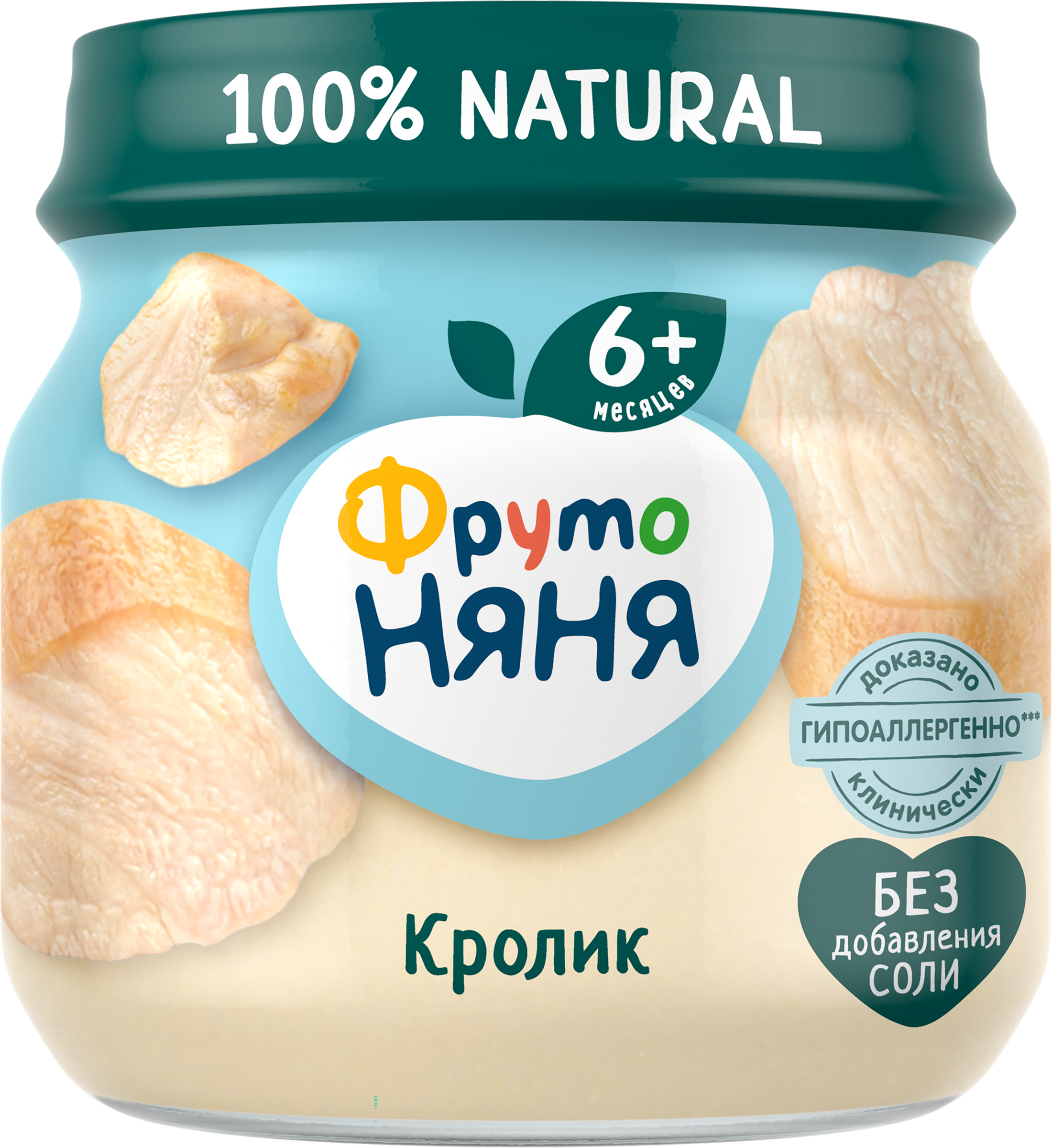 Изображение товара Мясное пюре для малышей ФРУТОНЯНЯ Кролик с 6 месяцев 80г Изображение товара Мясное пюре для малышей ФРУТОНЯНЯ Кролик с 6 месяцев 80г