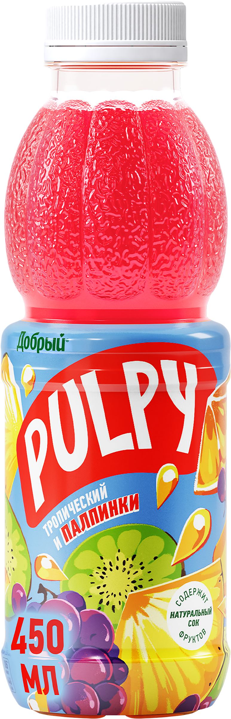 Изображение товара Напиток сокосодержащий ДОБРЫЙ Pulpy Тропический с мякотью 0.45л
