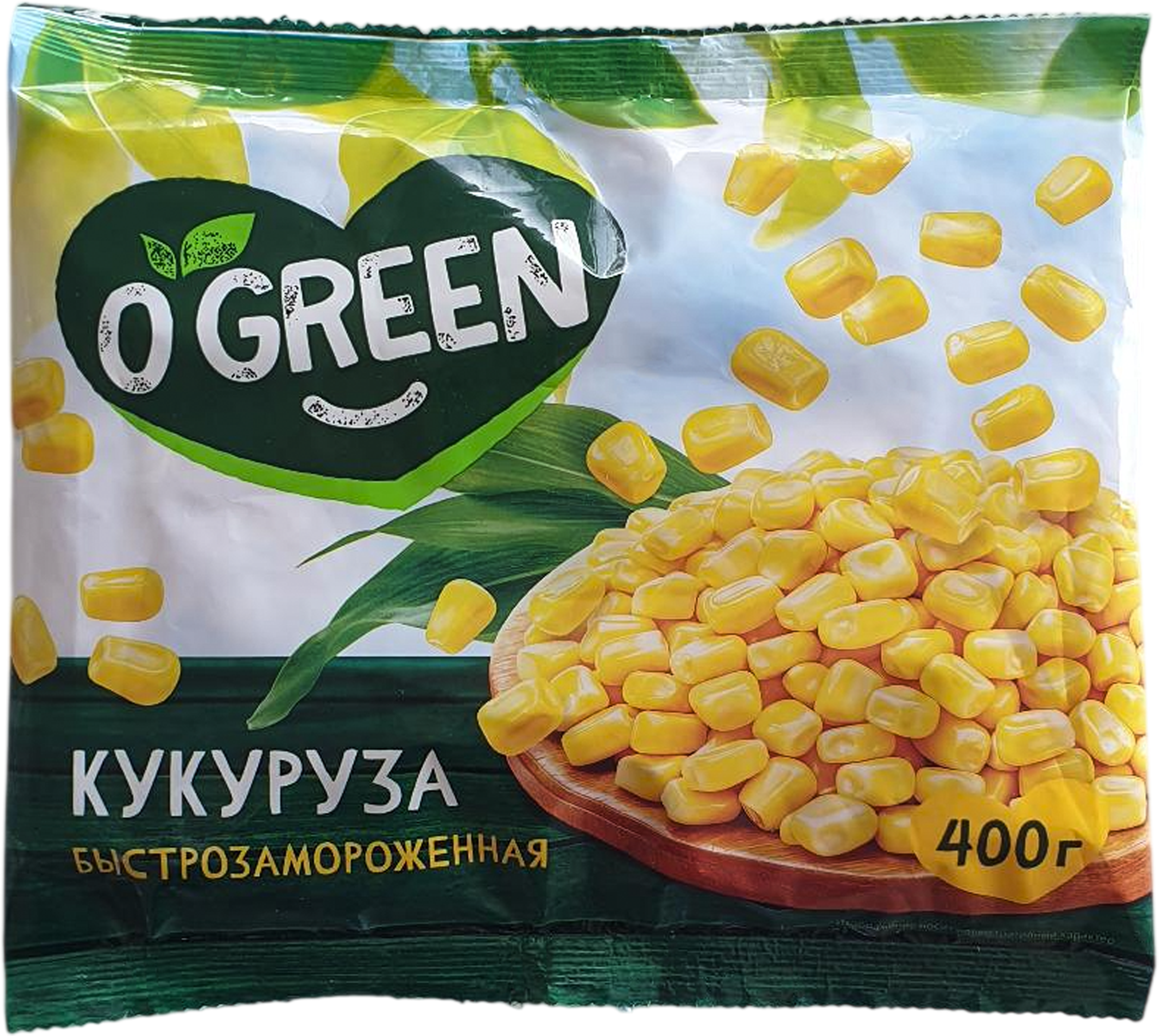 Изображение товара Кукуруза быстрозамороженная O'GREEN, 400г Изображение товара Кукуруза быстрозамороженная O'GREEN, 400г
