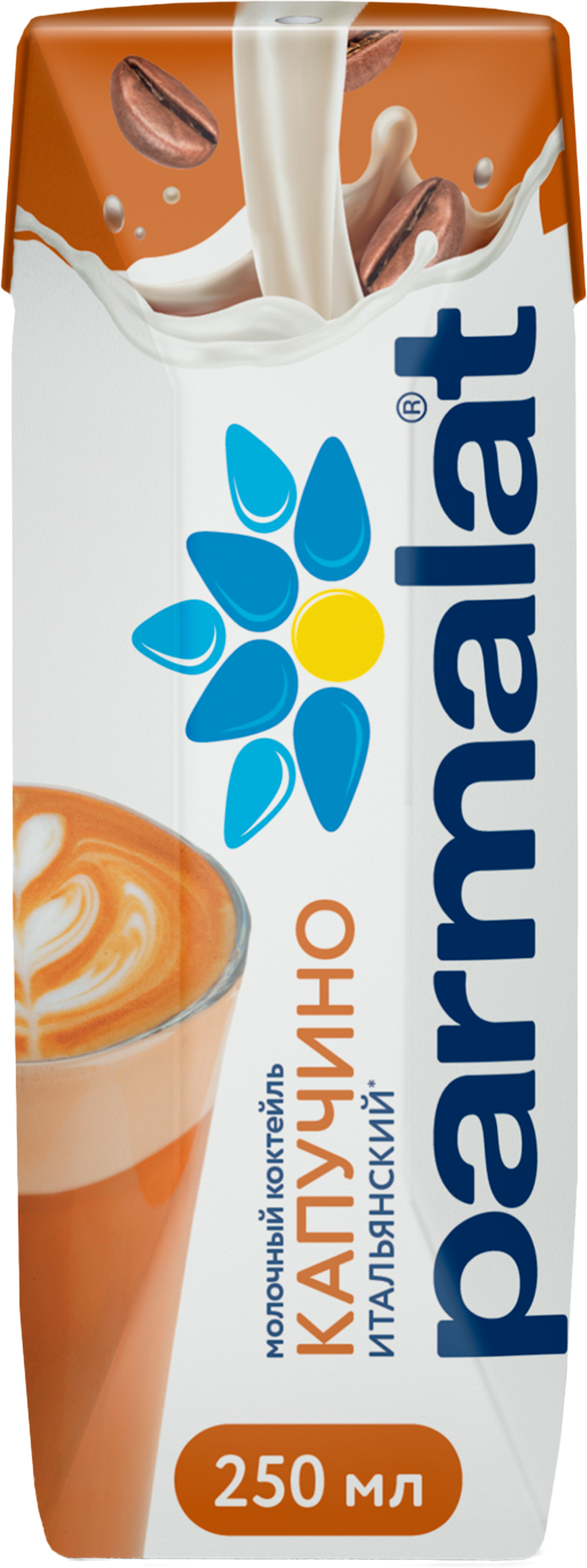 Изображение товара Коктейль молочный PARMALAT Капуччино 1 5% без змж 250г