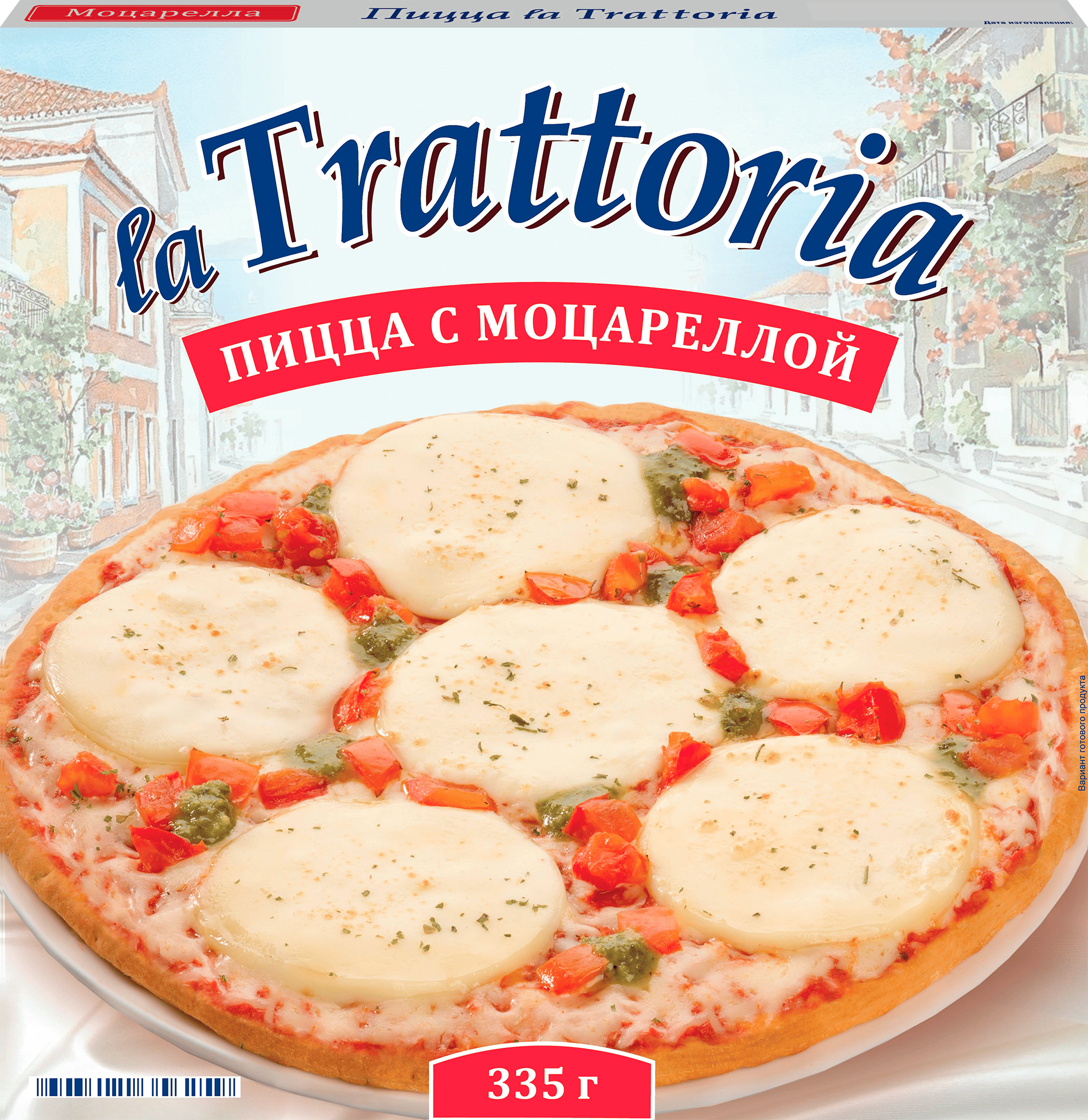 Изображение товара Пицца LA TRATTORIA с моцареллой 335г замороженная для быстрого приготовления