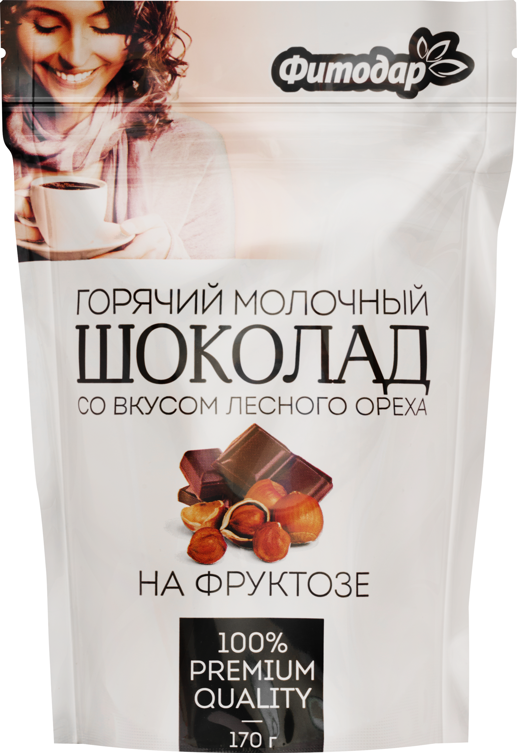 Изображение товара Какао-напиток ФИТОДАР Горячий шоколад с лесным орехом порошкообразный 349141