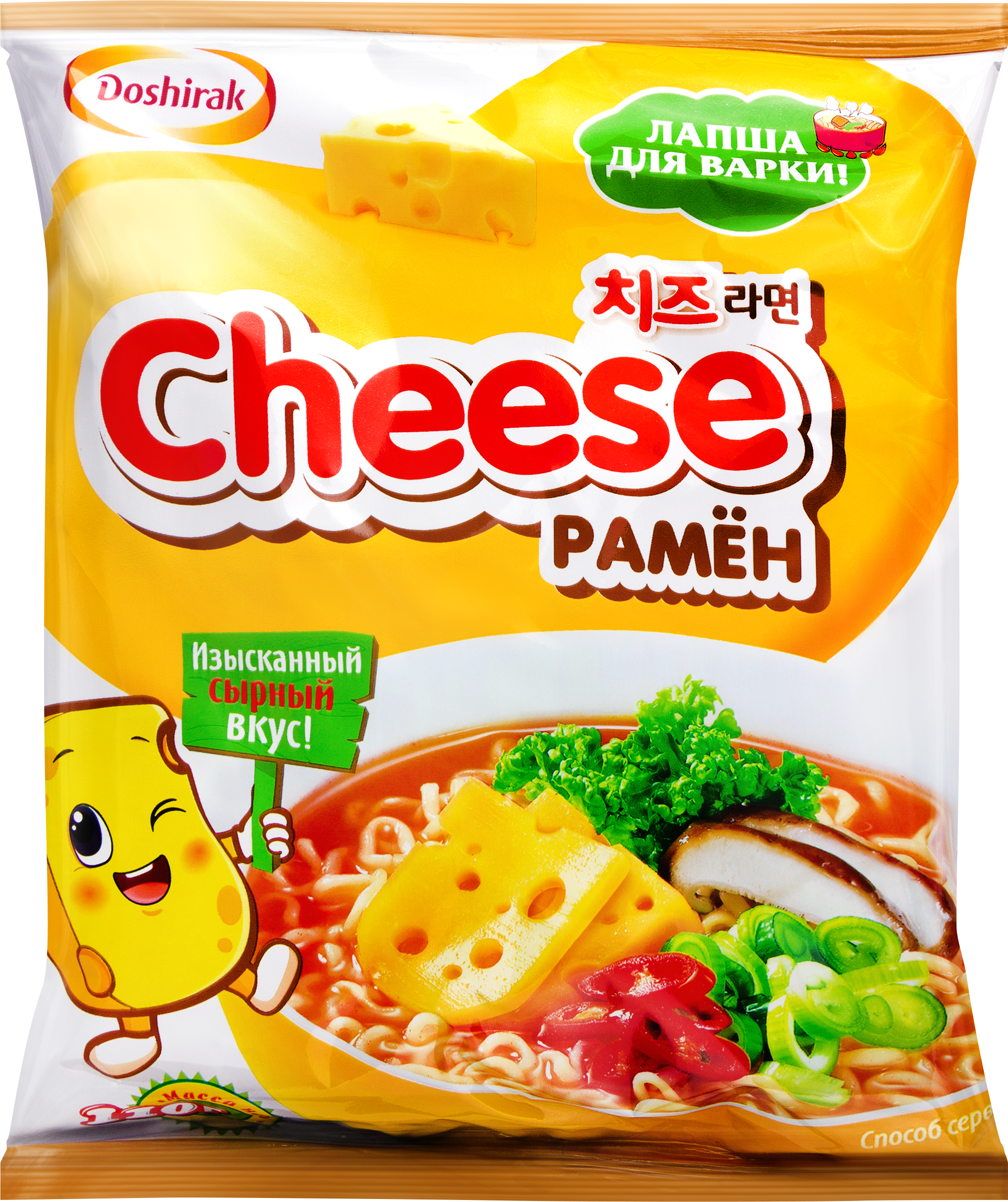 Изображение товара Лапша DOSHIRAK Cheese рамен с сыром 110г быстрого приготовления Изображение товара Лапша DOSHIRAK Cheese рамен с сыром 110г быстрого приготовления