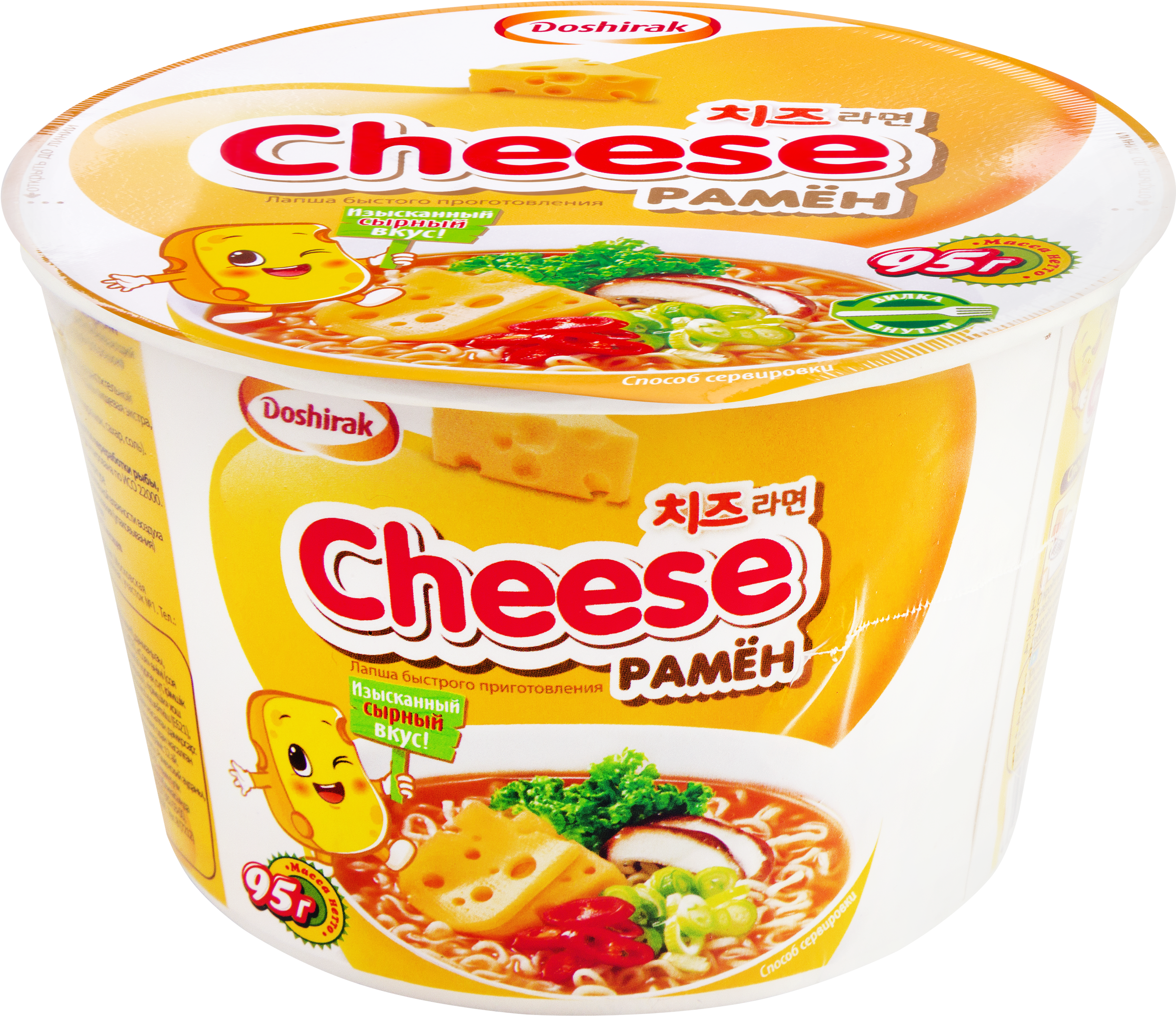 Изображение товара Лапша DOSHIRAK Cheese рамен с сыром 95г - Быстрая вкусная еда
