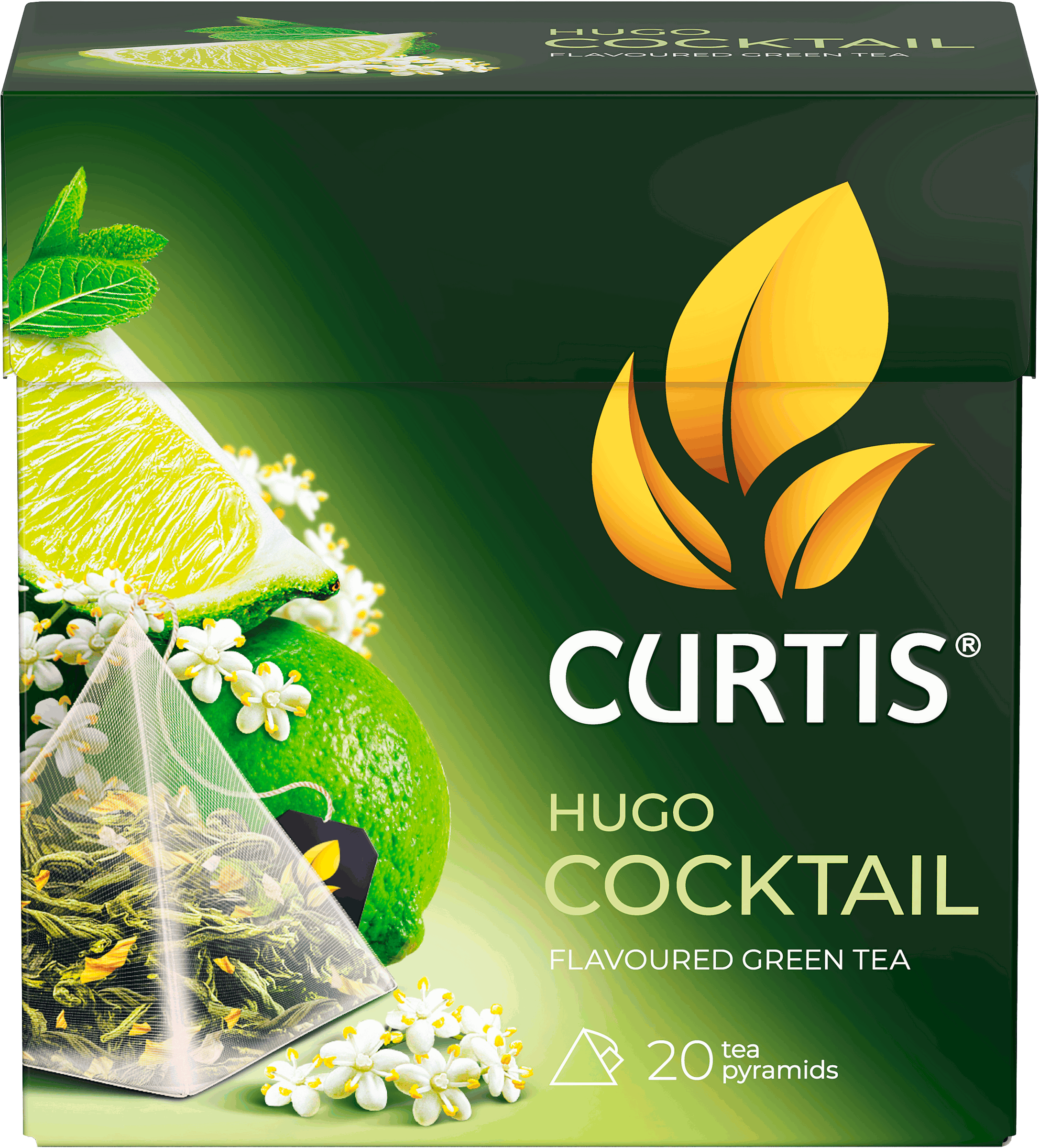 Изображение товара Зеленый чай CURTIS Hugo Cocktail 20х1,8г натуральный в пакетах Изображение товара Зеленый чай CURTIS Hugo Cocktail 20х1,8г натуральный в пакетах