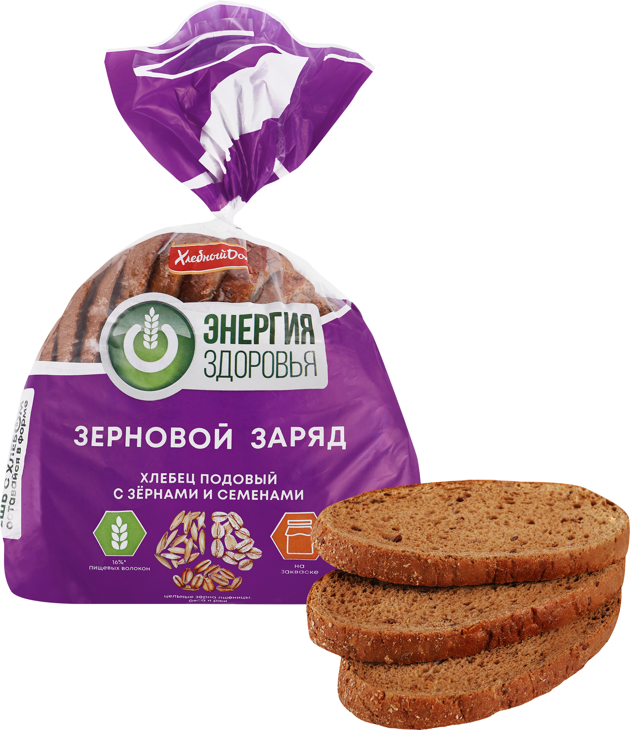 Изображение товара Пшеничный хлебец ЭНЕРГИЯ ЗДОРОВЬЯ с зернами и семенами, нарезка, 300г Изображение товара Пшеничный хлебец ЭНЕРГИЯ ЗДОРОВЬЯ с зернами и семенами, нарезка, 300г