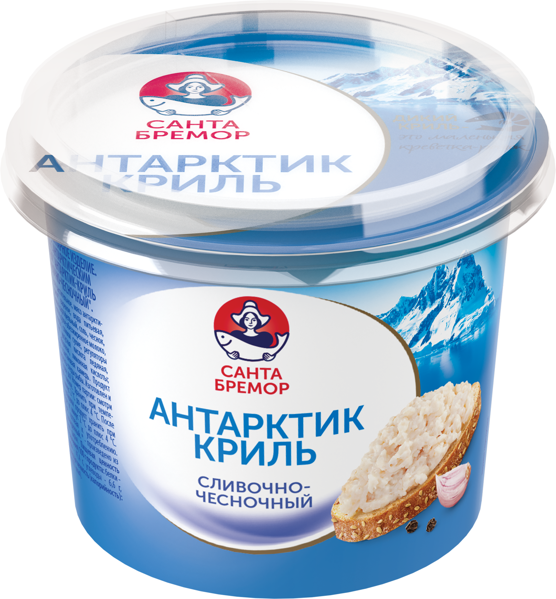 Изображение товара Крем-паста из морепродуктов САНТА БРЕМОР Антарктик-Криль 150г Изображение товара Крем-паста из морепродуктов САНТА БРЕМОР Антарктик-Криль 150г