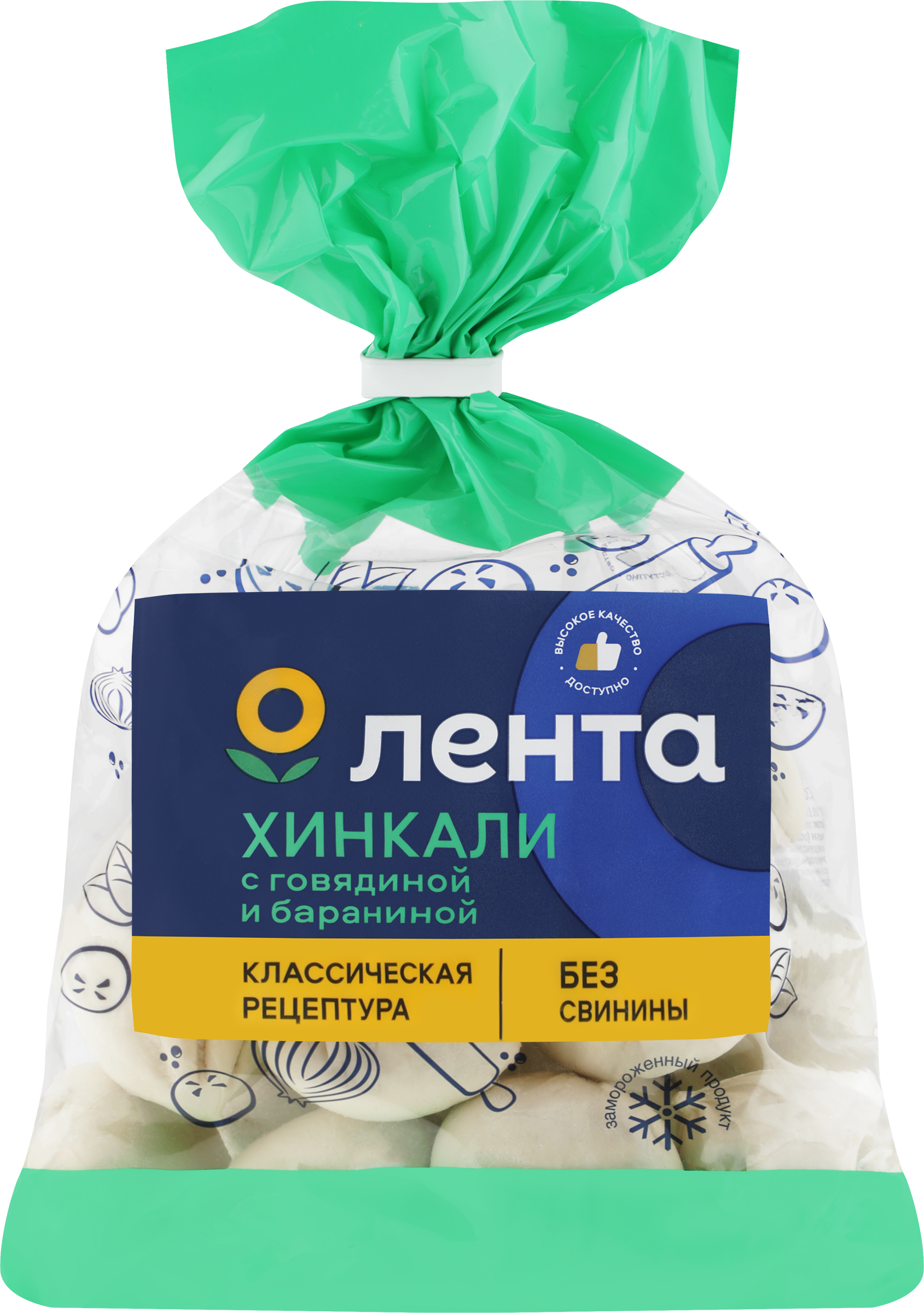 Изображение товара Хинкали ЛЕНТА с говядиной и бараниной, 800г