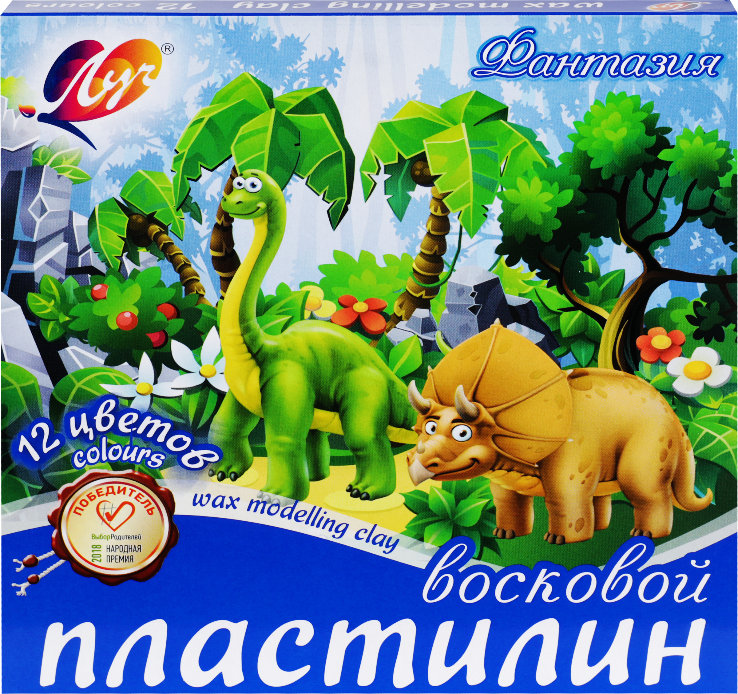 Изображение товара Пластилин восковой ЛУЧ Фантазия, 12 цветов Арт. 25С1523-08 Изображение товара Пластилин восковой ЛУЧ Фантазия, 12 цветов Арт. 25С1523-08