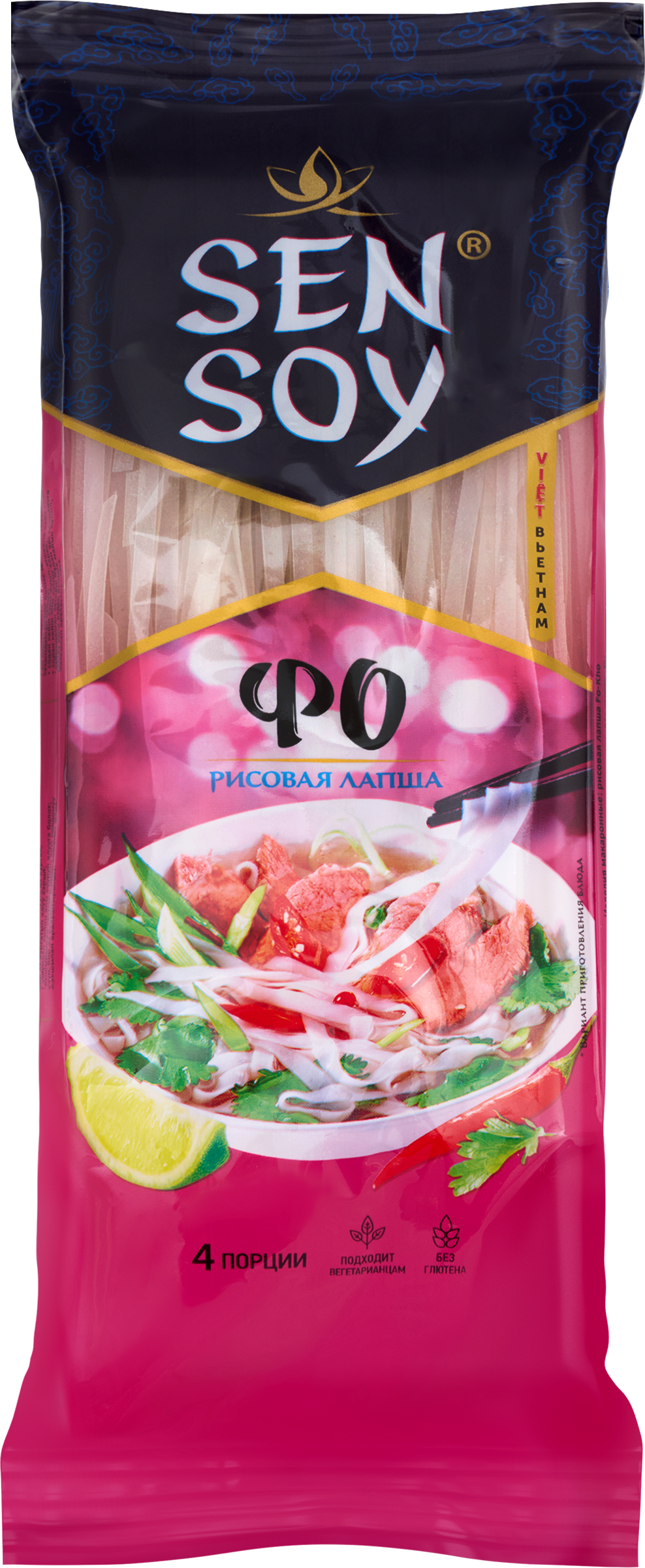 Изображение товара Лапша рисовая SEN SOY Premium Fo-Kho, 200г для азиатских блюд Изображение товара Лапша рисовая SEN SOY Premium Fo-Kho, 200г для азиатских блюд