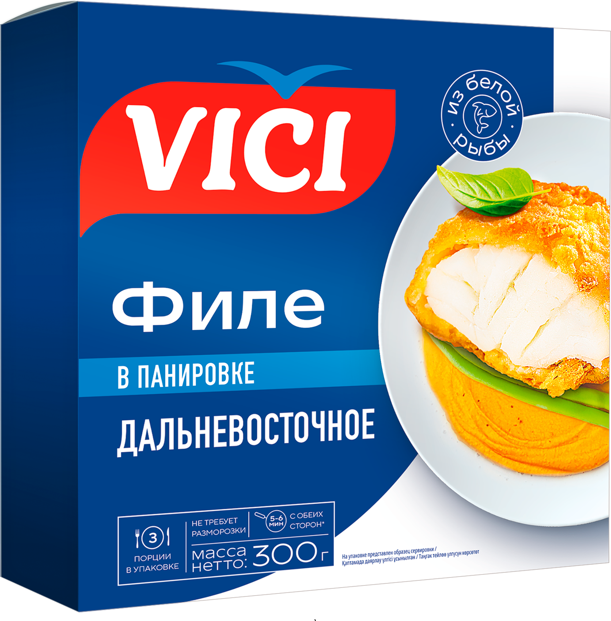 Изображение товара Рыбное филе в панировке VICI Дальневосточное 300г - быстро и вкусно Изображение товара Рыбное филе в панировке VICI Дальневосточное 300г - быстро и вкусно