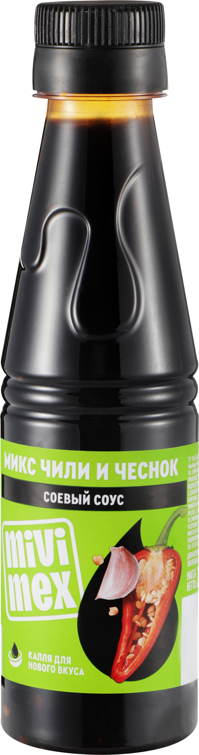 Изображение товара Соус соевый MIVIMEX с перцем и чесноком, 200г Изображение товара Соус соевый MIVIMEX с перцем и чесноком, 200г