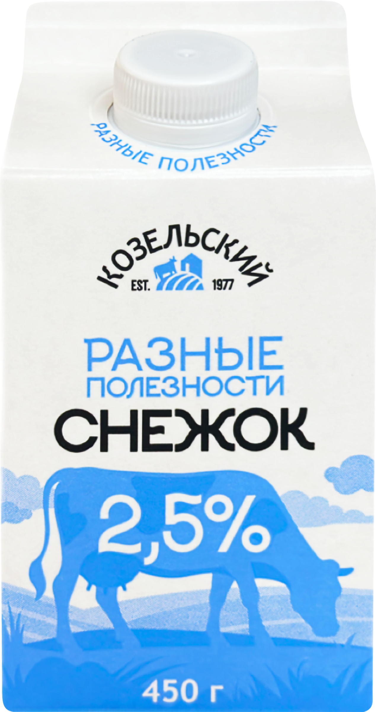 Изображение товара Кисломолочный напиток Снежок йогуртовый КОЗЕЛЬСКОЕ МОЛОКО 450г с сахаром 2,5% Изображение товара Кисломолочный напиток Снежок йогуртовый КОЗЕЛЬСКОЕ МОЛОКО 450г с сахаром 2,5%