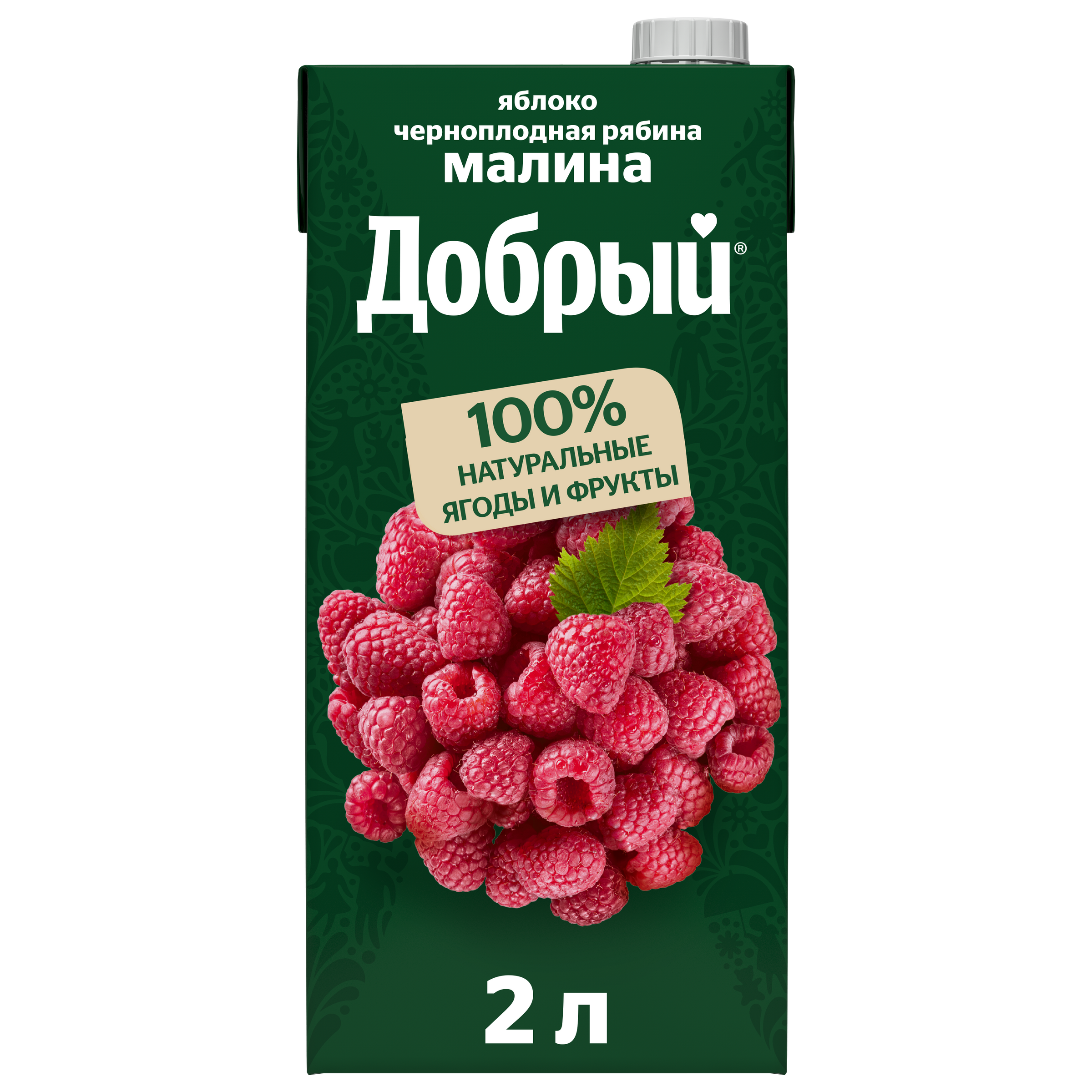 Изображение товара Нектар ДОБРЫЙ Яблоко, черноплодная рябина, малина, 2л