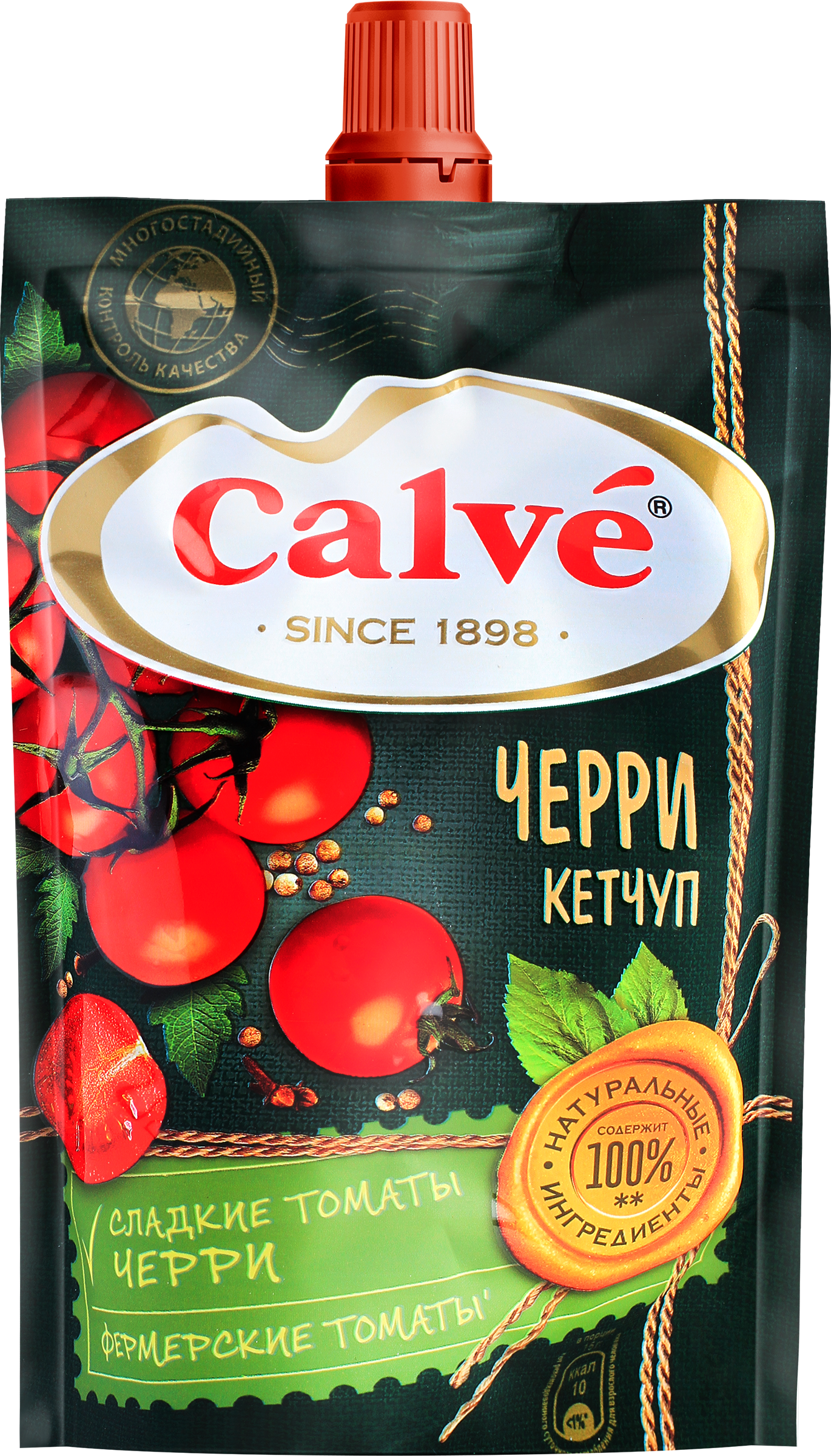 Изображение товара Кетчуп CALVE с помидорами черри 350г - густой и насыщенный, натуральный вкус Изображение товара Кетчуп CALVE с помидорами черри 350г - густой и насыщенный, натуральный вкус
