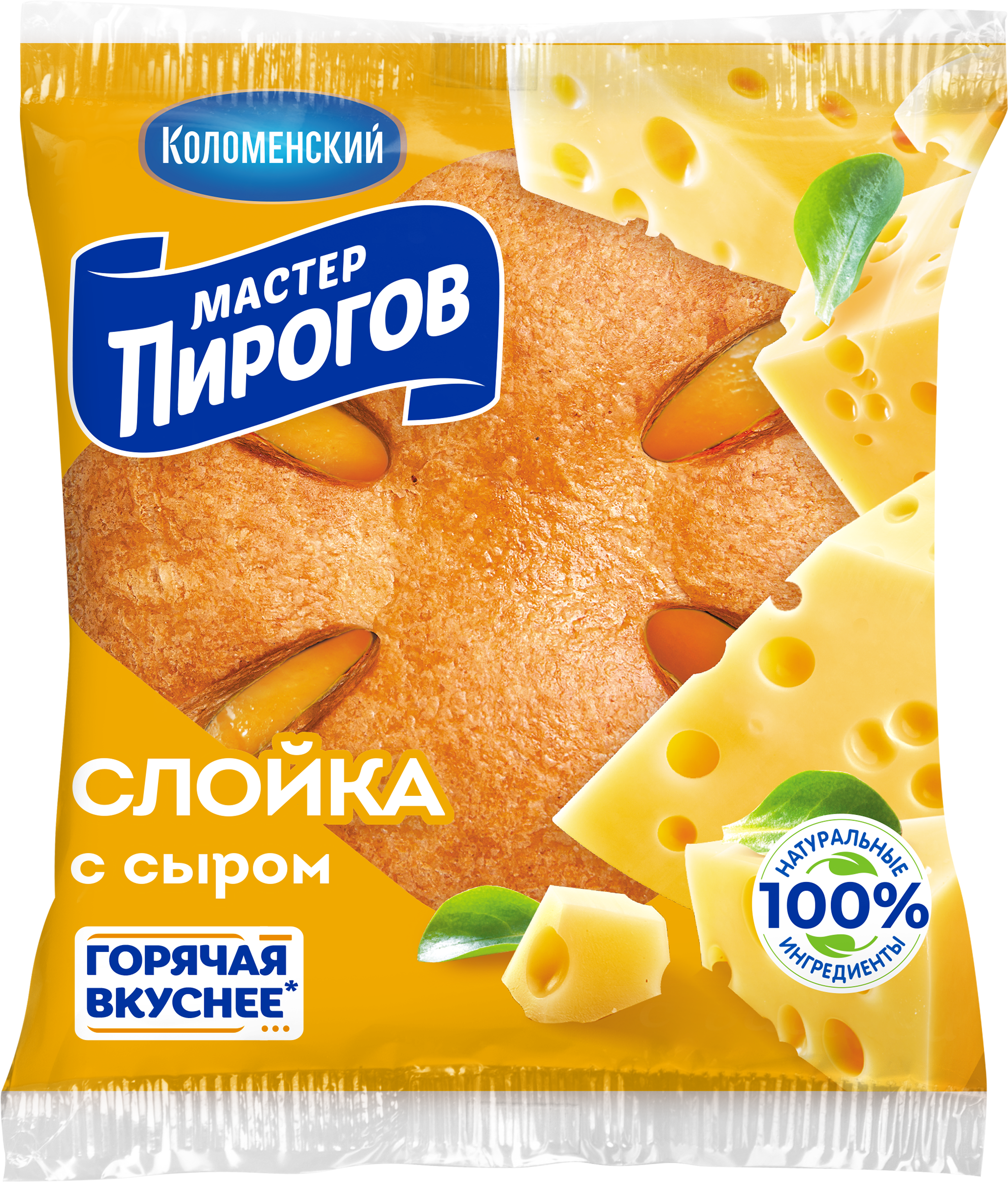 Изображение товара Слойка МАСТЕР ПИРОГОВ с сыром 70г натуральная выпечка Россия