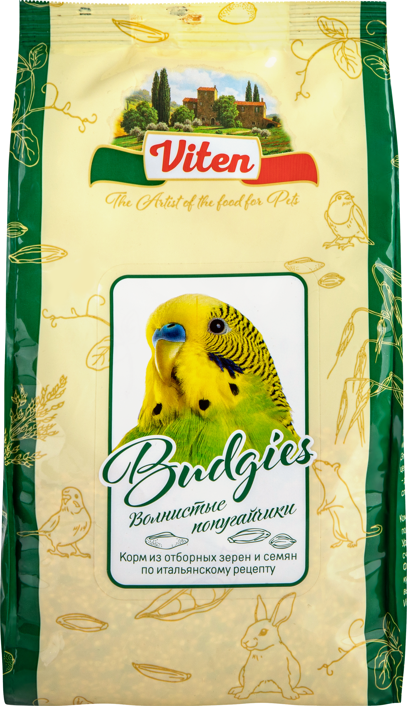 Изображение товара Корм для волнистых попугаев VITEN 500г сбалансированный сухой корм для взрослых птиц