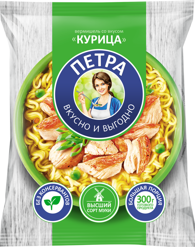 Изображение товара Вермишель ПЕТРА со вкусом курицы, 50г Изображение товара Вермишель ПЕТРА со вкусом курицы, 50г