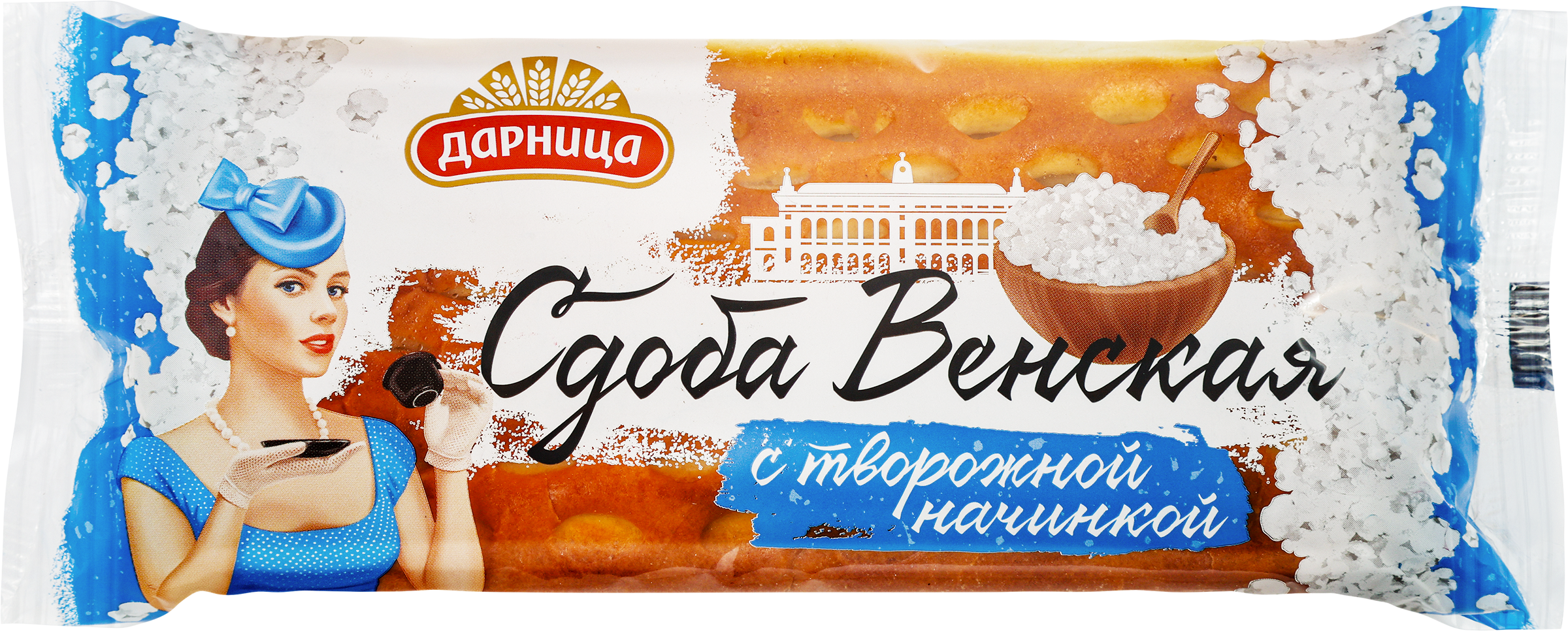 Изображение товара Сдоба ДАРНИЦА Венская с творожной начинкой, 180г