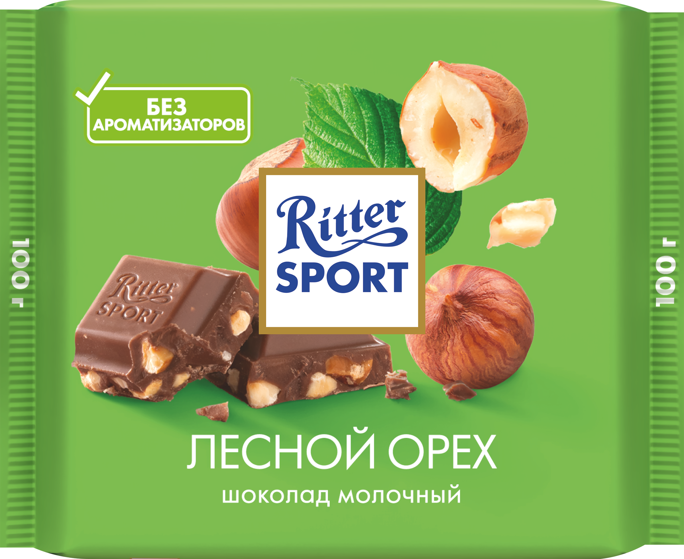 Изображение товара Шоколад молочный RITTER SPORT Лесной орех, 100г
