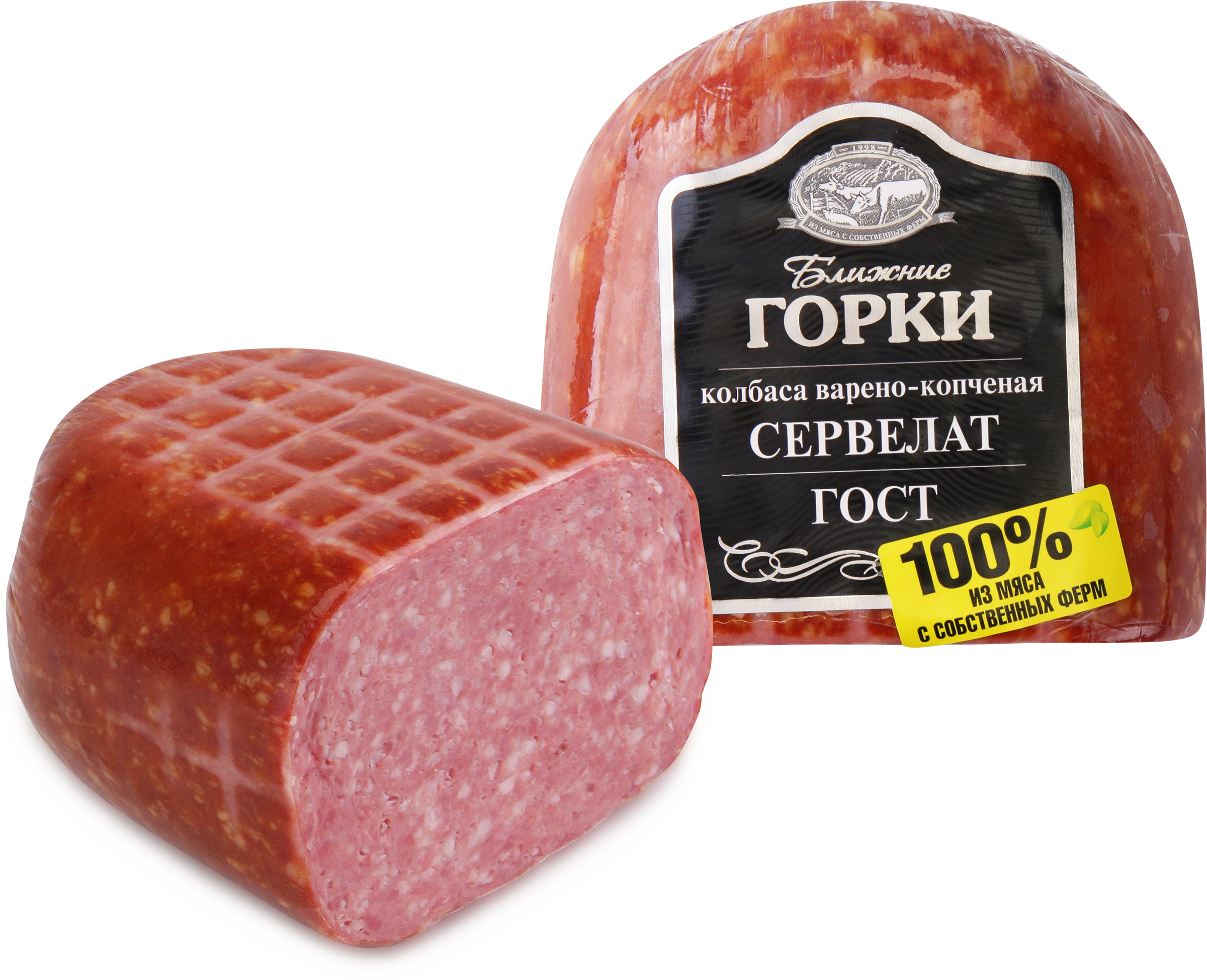 Изображение товара Колбаса копчено-вареная БЛИЖНИЕ ГОРКИ Сервелат ГОСТ, 500г Изображение товара Колбаса копчено-вареная БЛИЖНИЕ ГОРКИ Сервелат ГОСТ, 500г